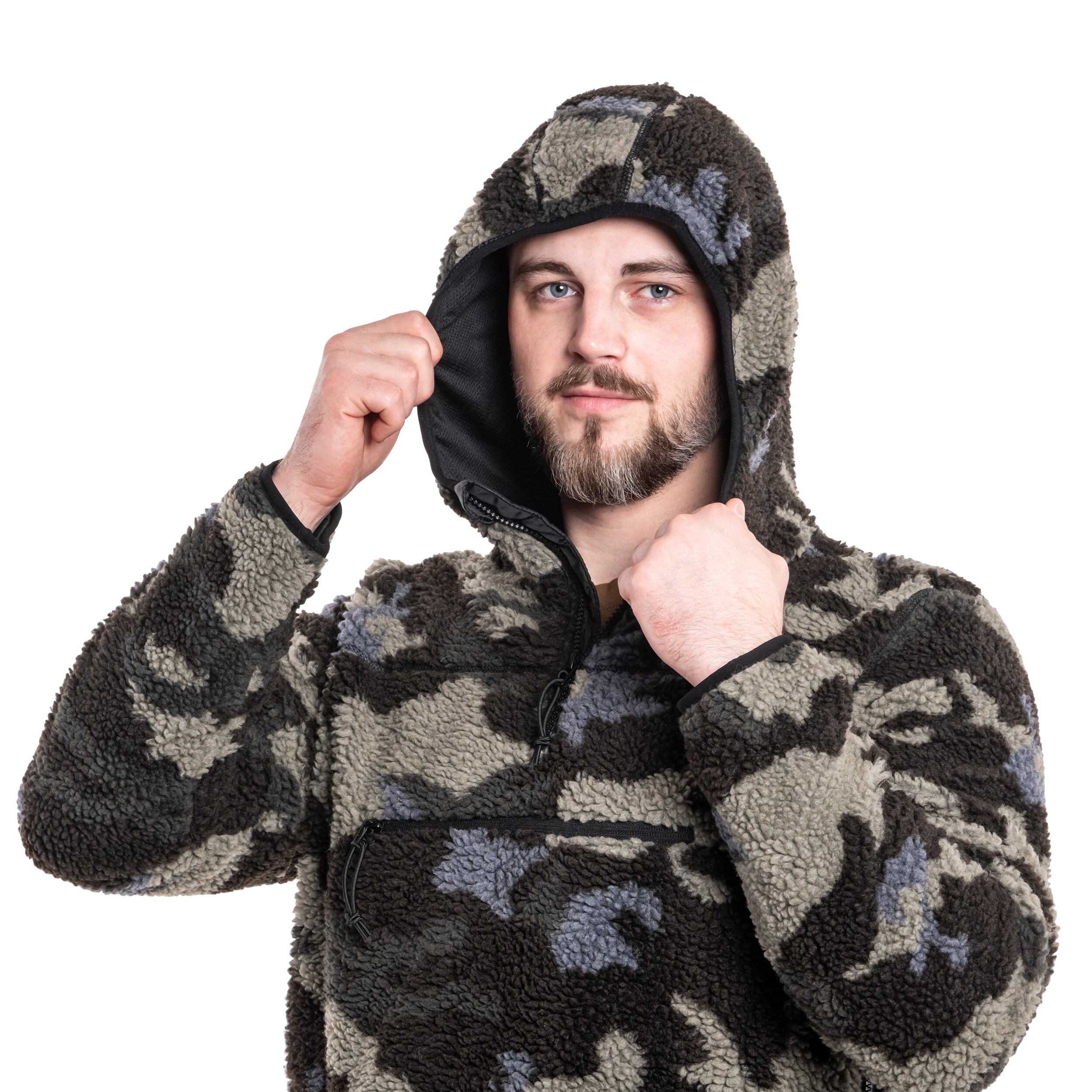 Brandit Teddyfleece Worker Pullover - Dark Camo