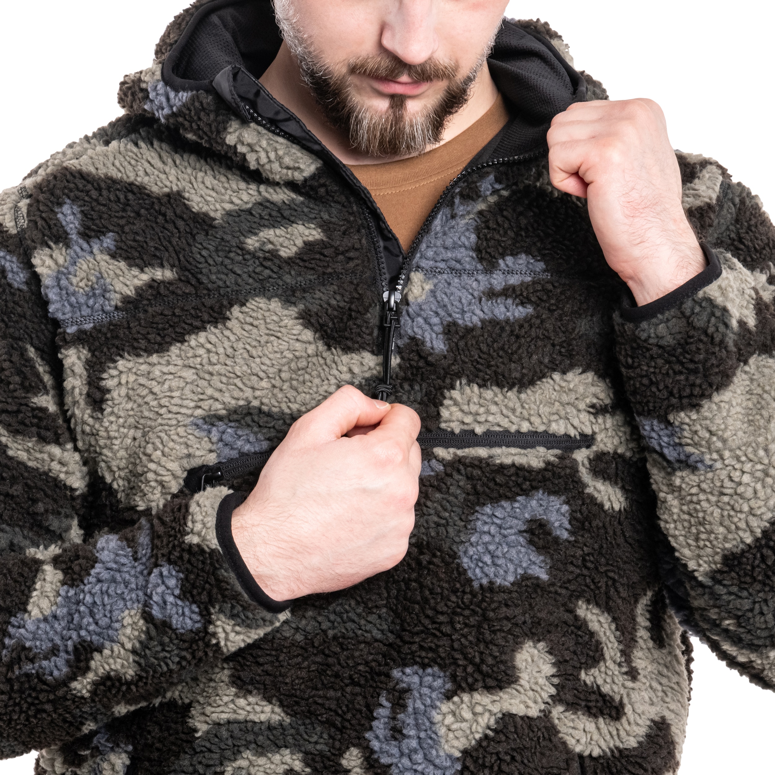 Brandit Teddyfleece Worker Pullover - Dark Camo