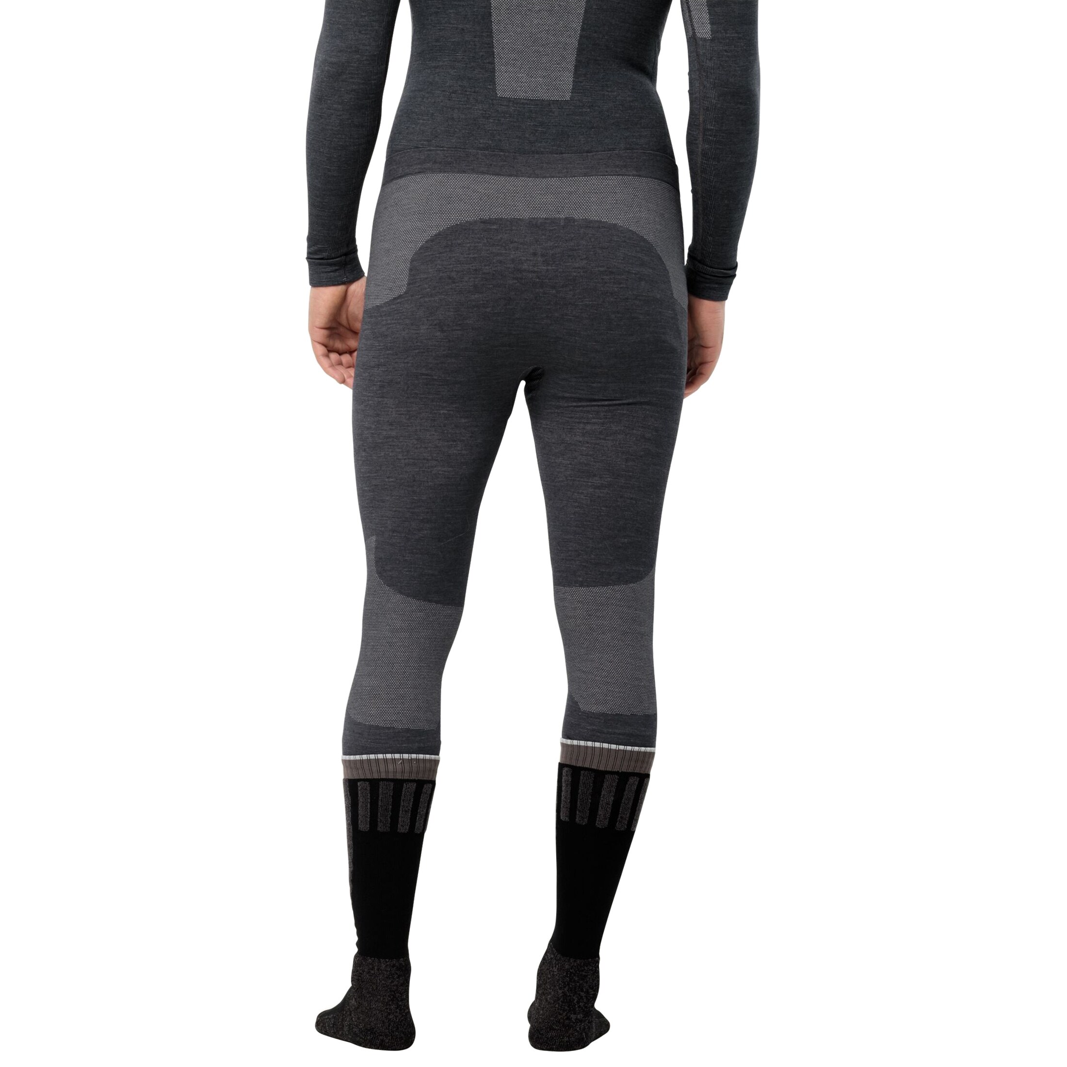 Jack Wolfskin Seamless Wool Pants Men's Thermal Leggings - Phantom
