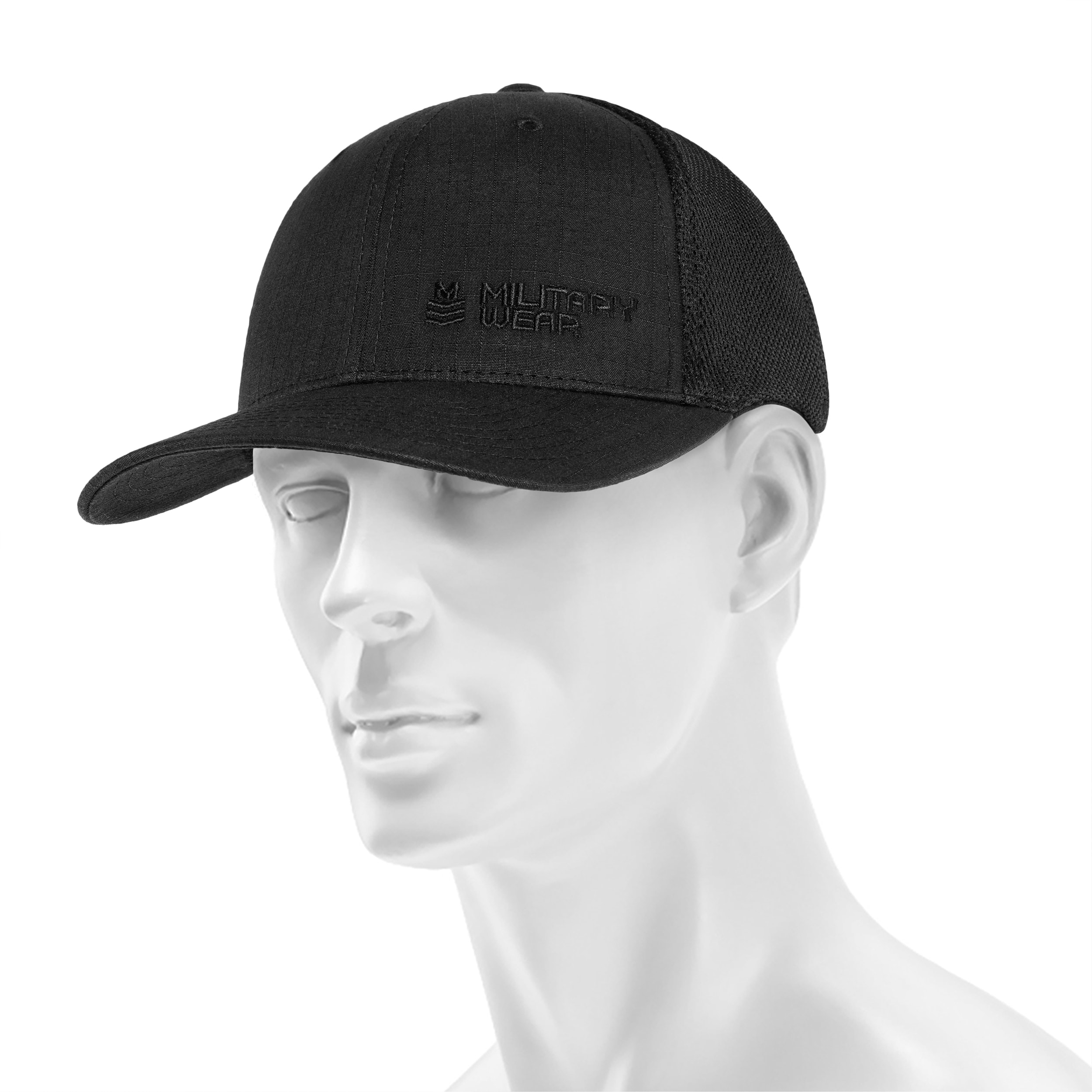 Military Wear 110 Rip-Stop Mesh Cap - Black