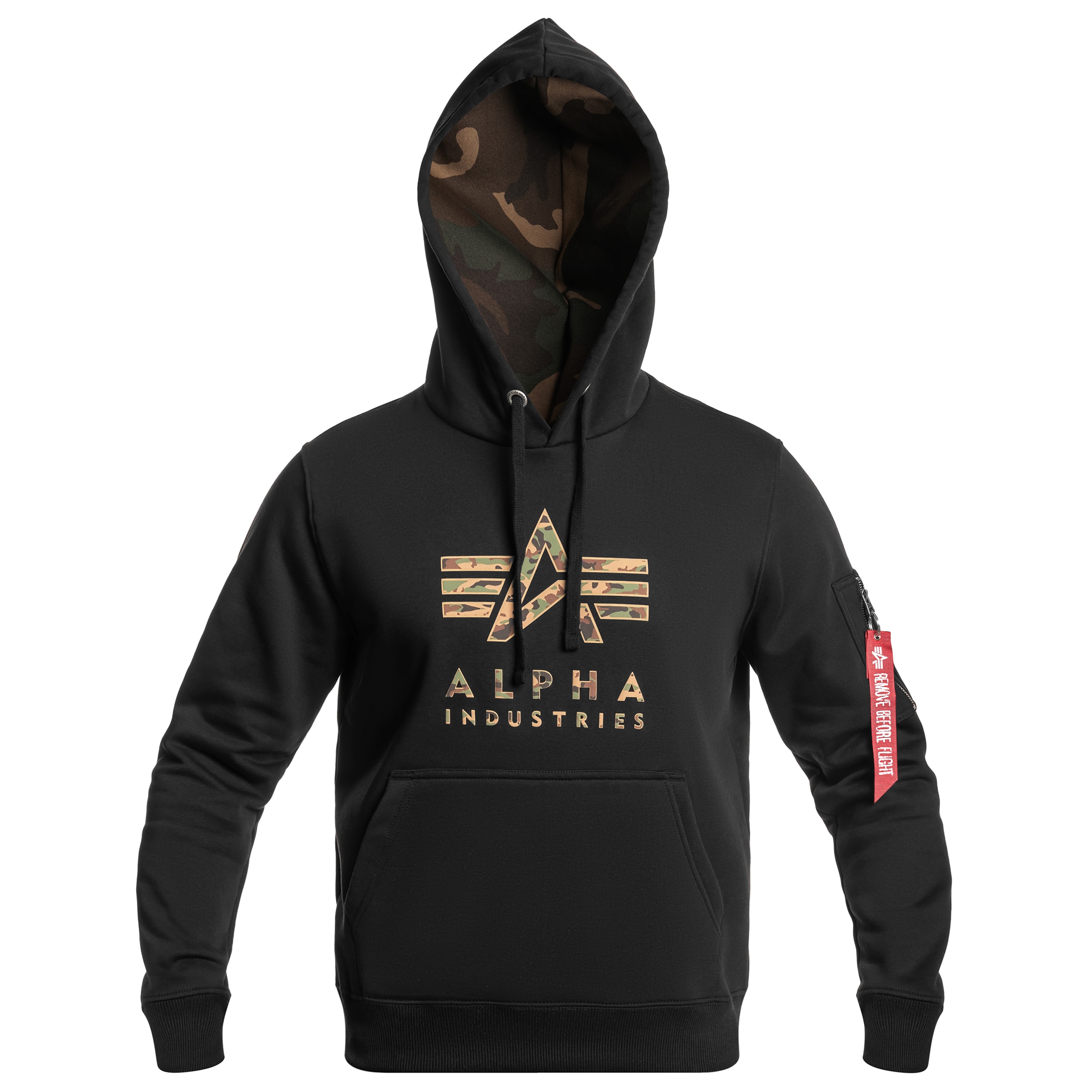 Alpha Industries Camo TPU Hoody Sweatshirt - Black