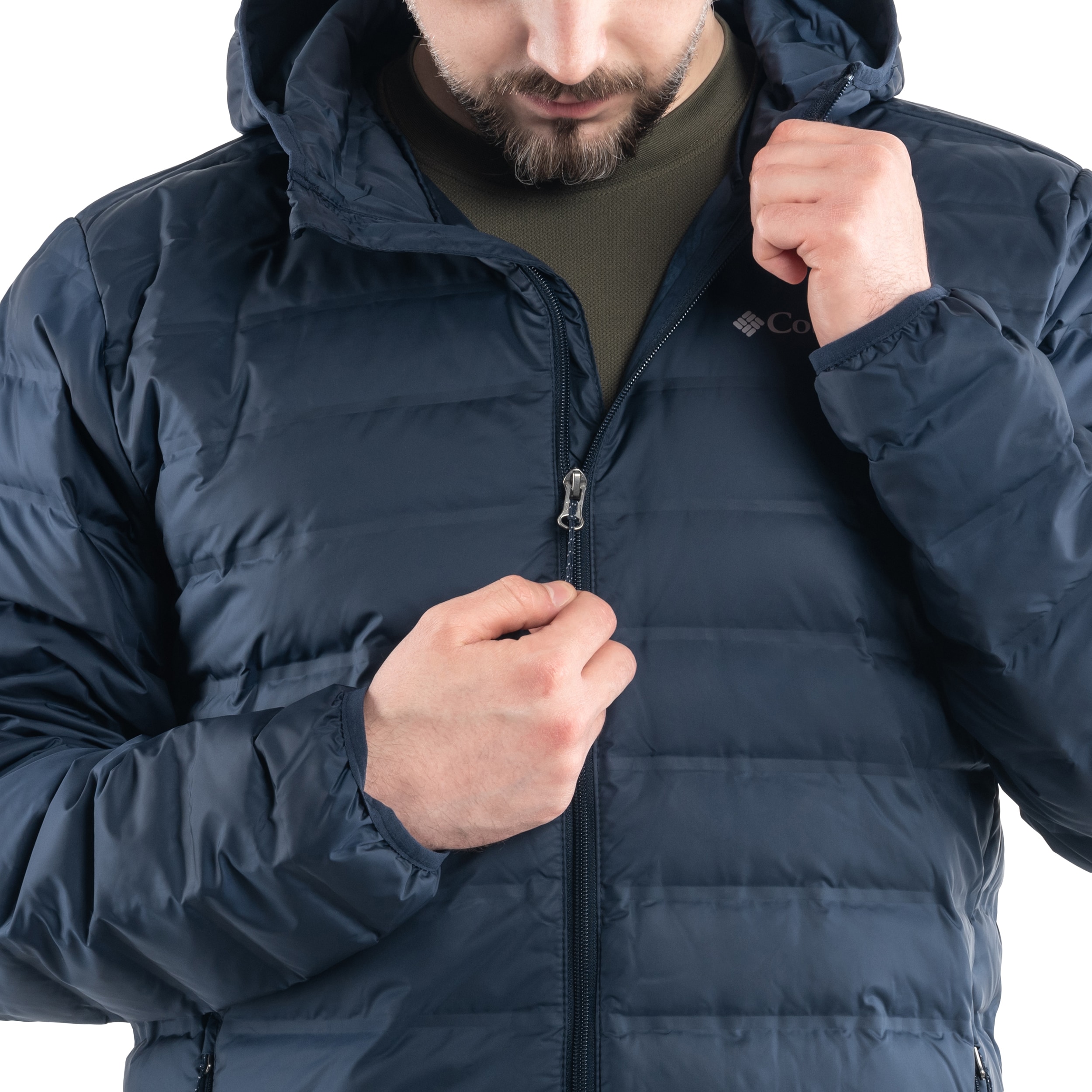 Columbia Lake 22 Down Hooded Jacket - Collegiate Navy