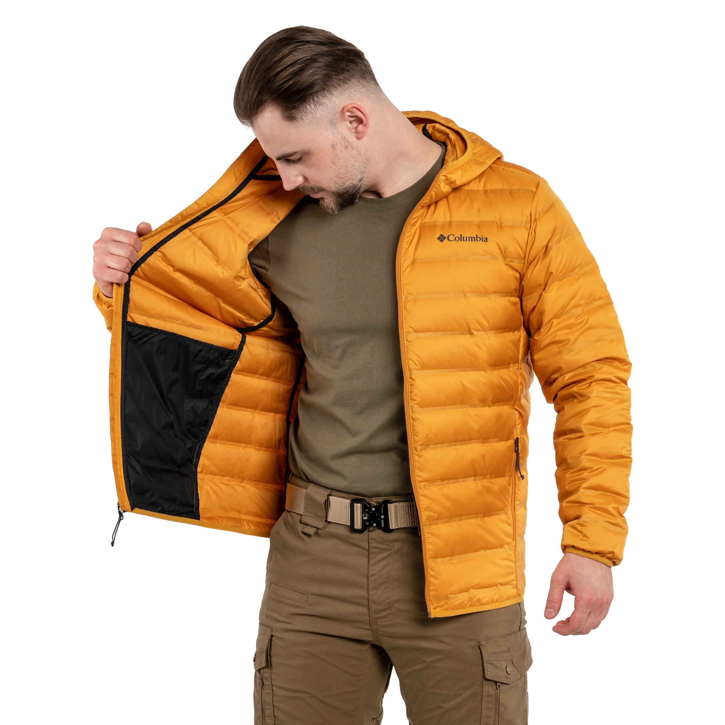 Columbia Lake 22 Down Hooded Jacket - Raw Honey