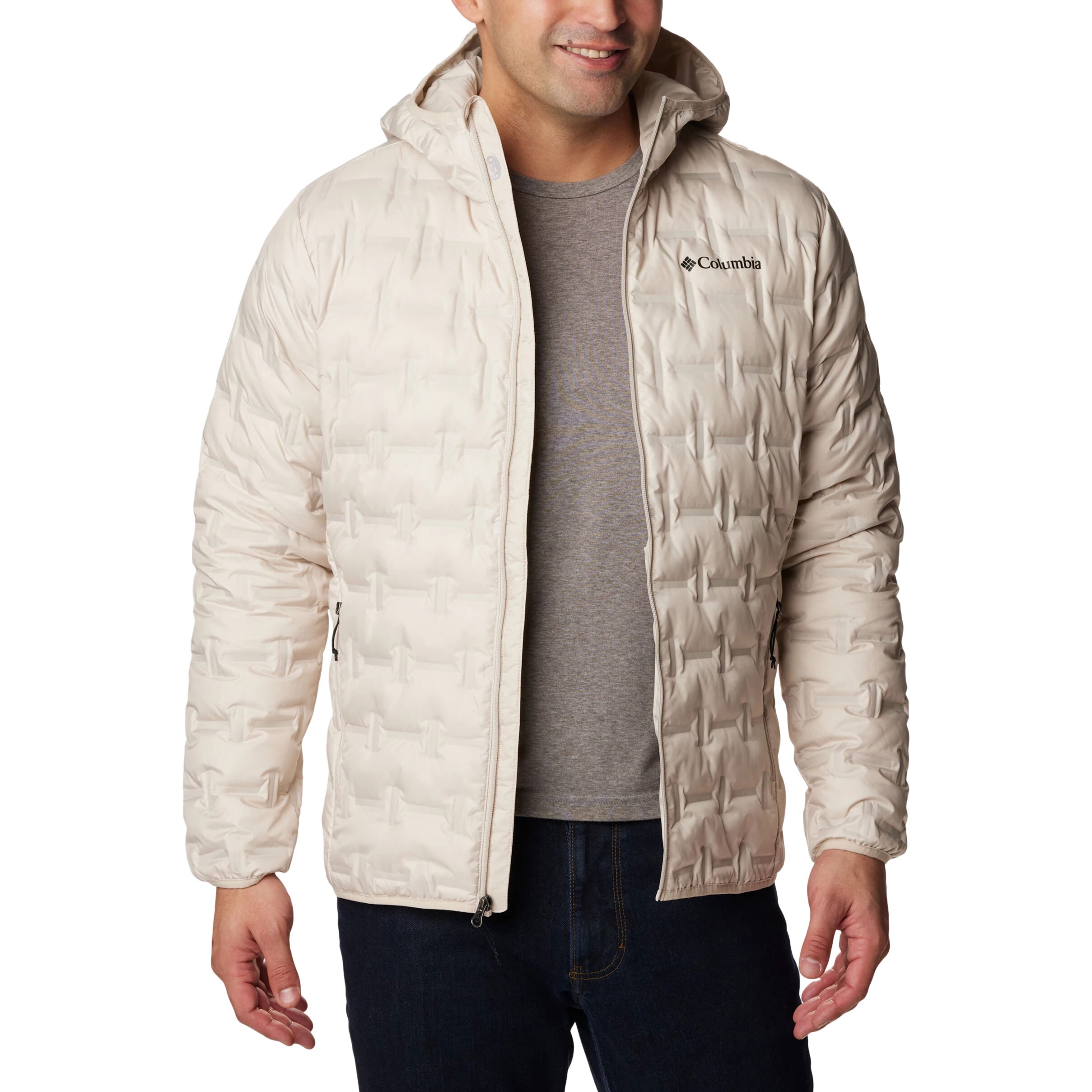 Columbia Delta Ridge Down Hooded Jacket - Dark Stone