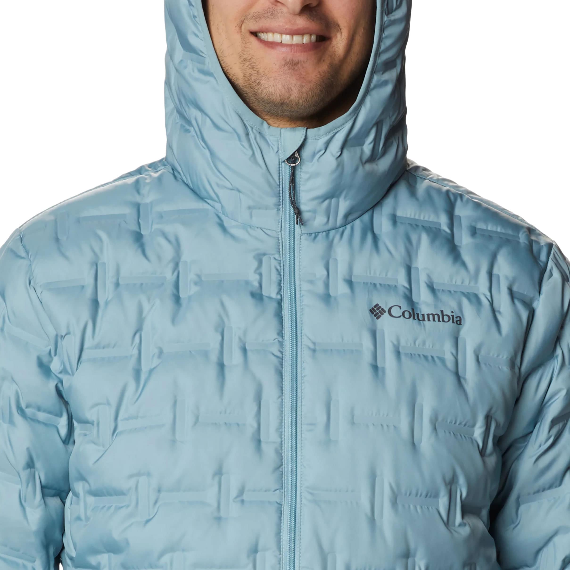 Columbia Delta Ridge Down Hooded Jacket - Stone Blue