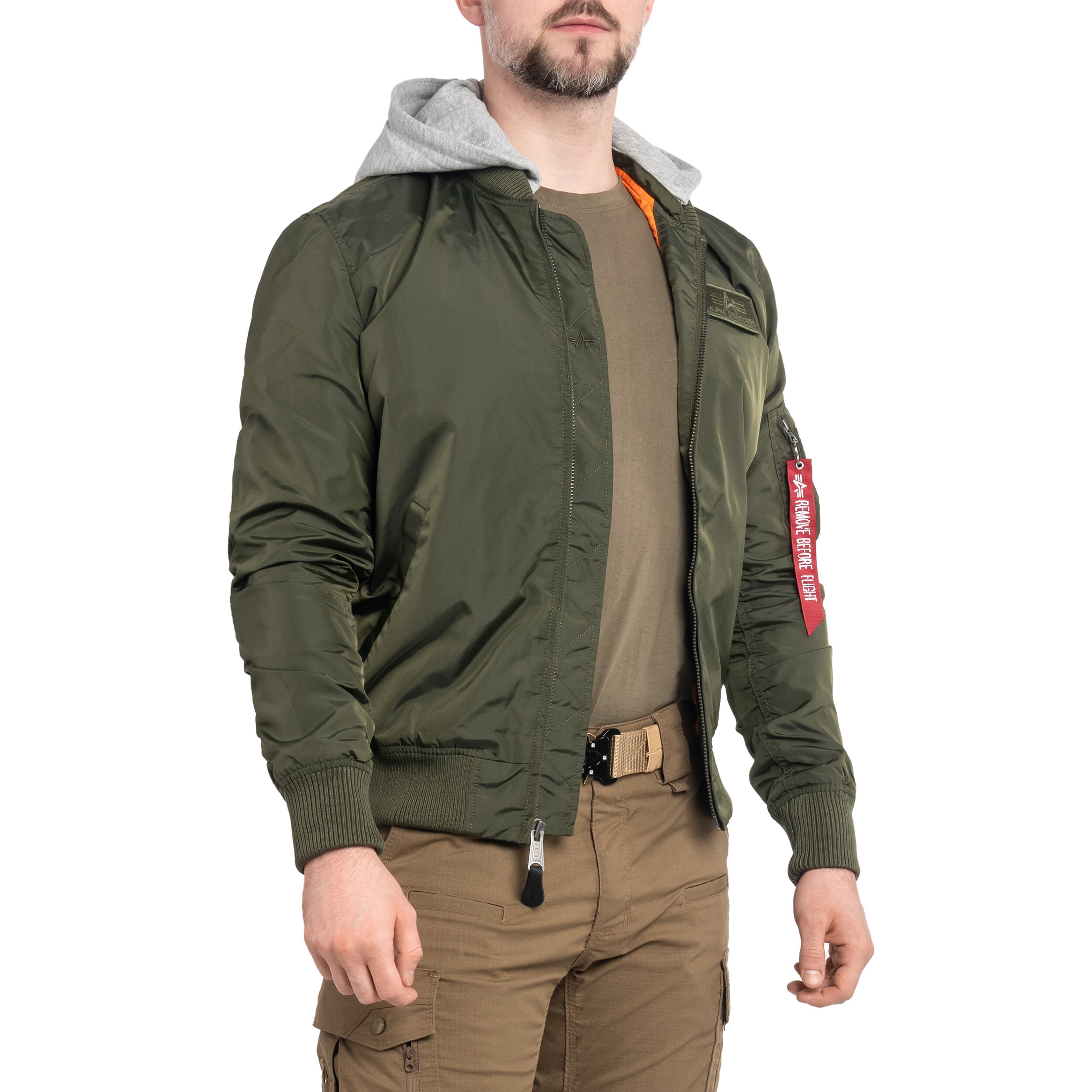 Alpha Industries MA-1 TT Hood Jacket Dark Green