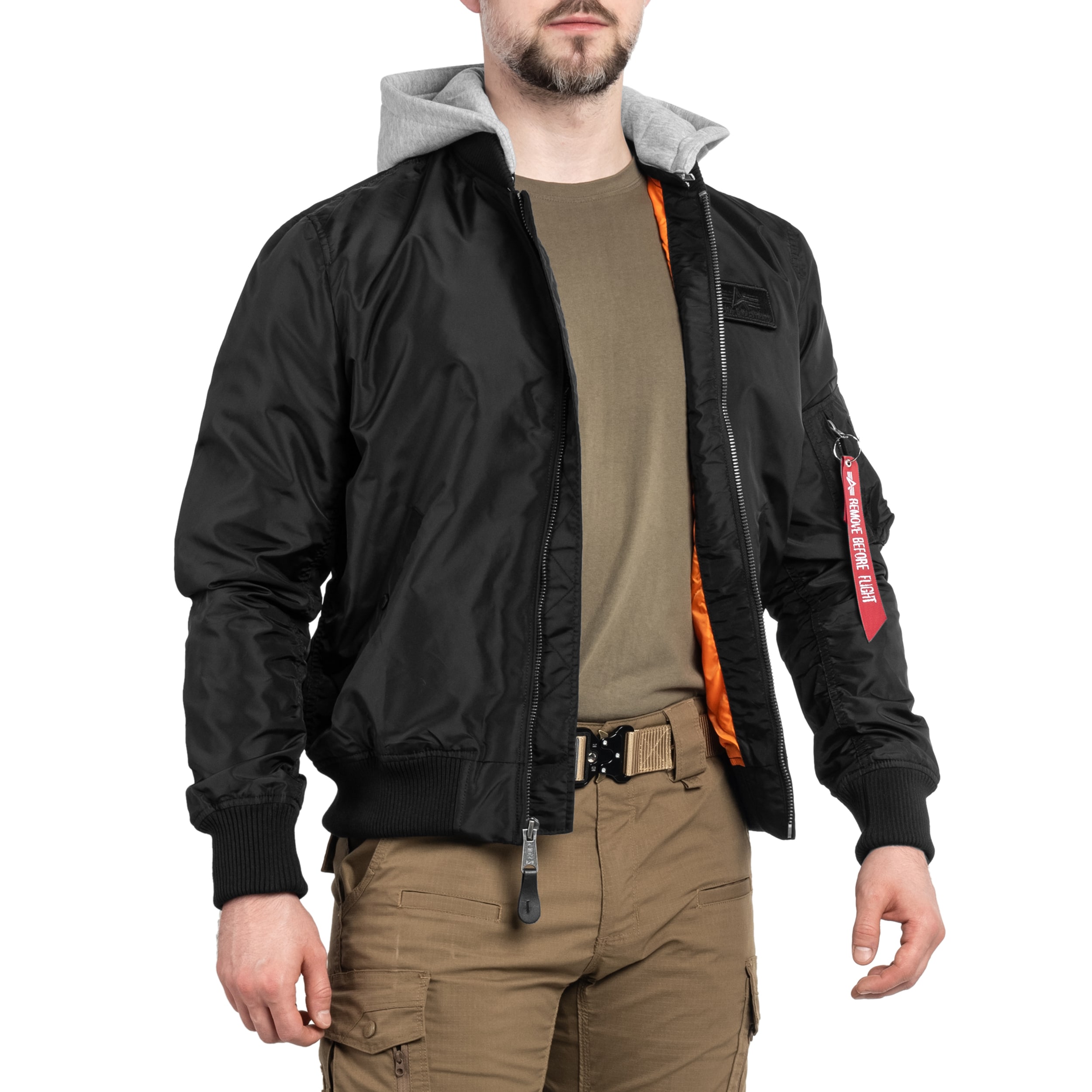 Alpha Industries MA-1 TT Hood Jacket - Black