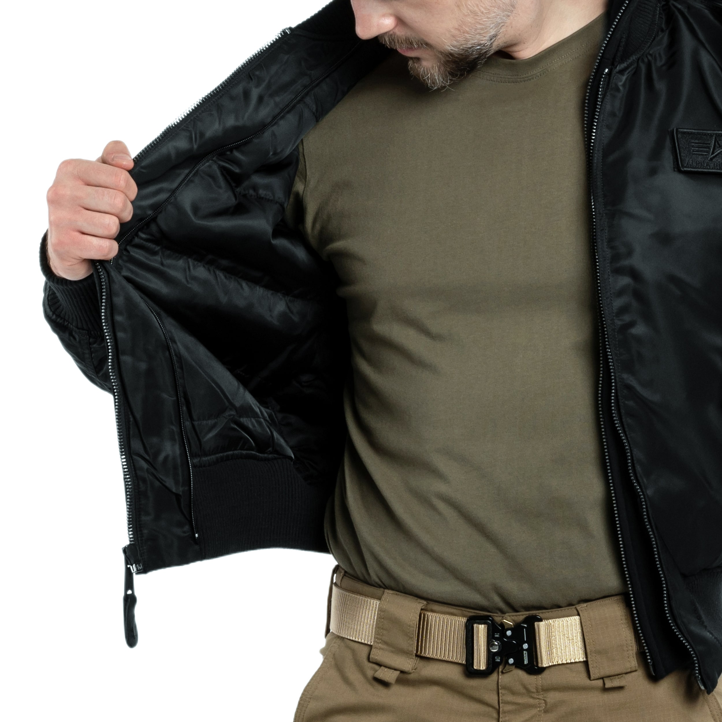 Alpha Industries MA-1 D-Tec SE Jacket - Black/Reflective