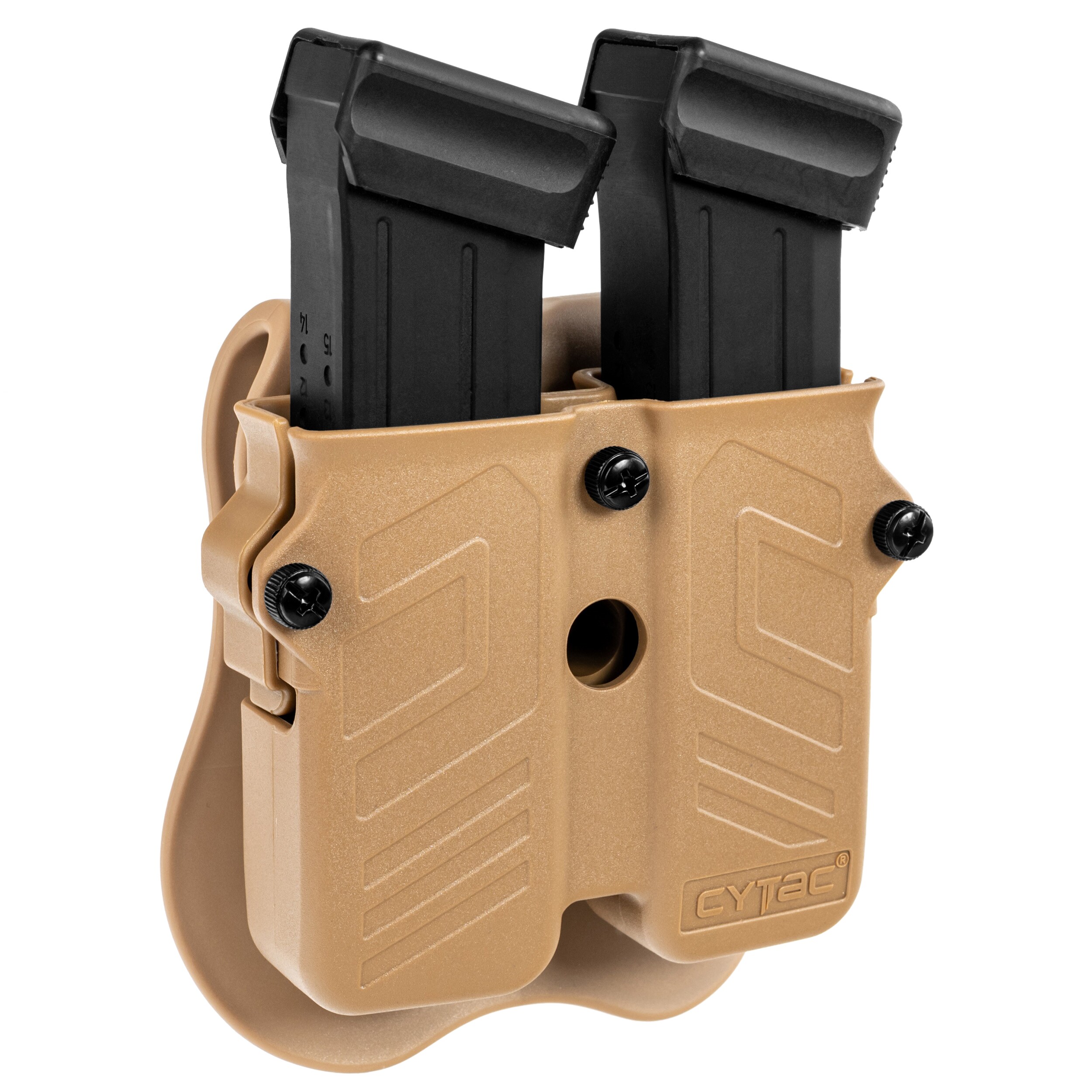 Cytac Universal Double Magazine Pouch Paddle - Khaki