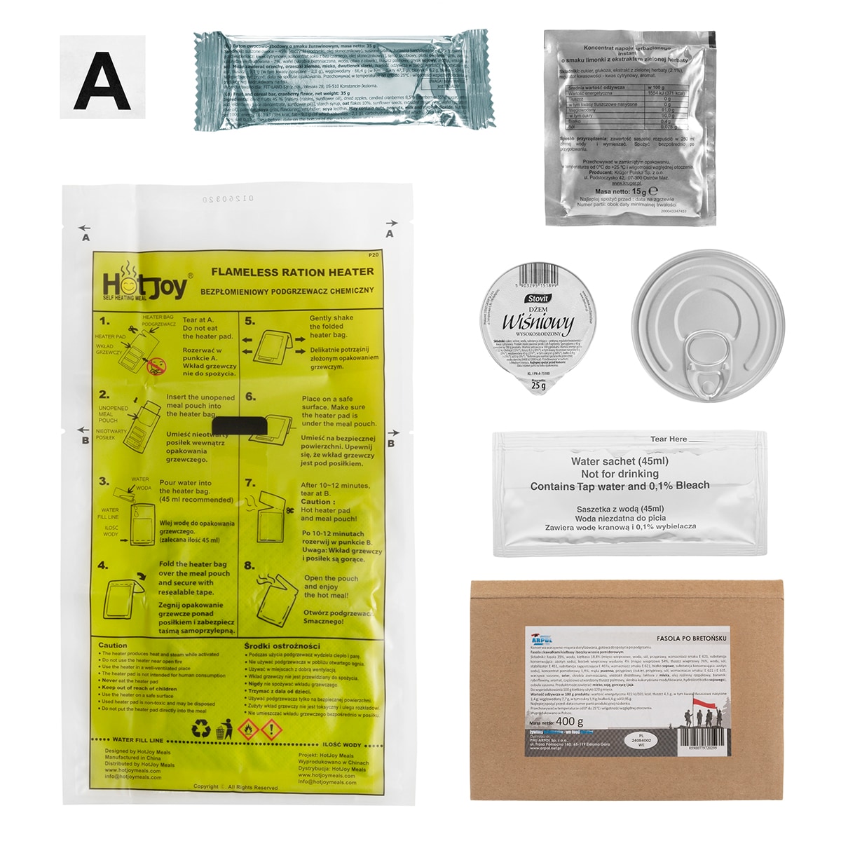 Arpol Individual Combat Food Ration - baked beans, spaghetti