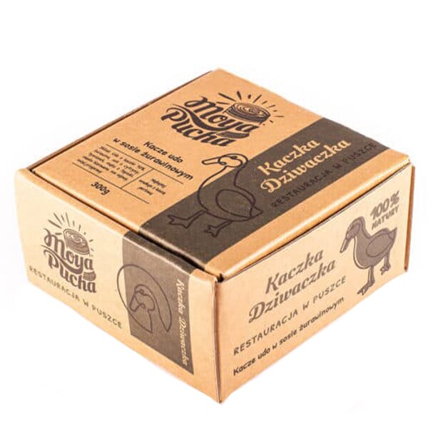 Moya Pucha Kaczka Dziwaczka Canned Food  - duck thigh in cranberry sauce 300 g