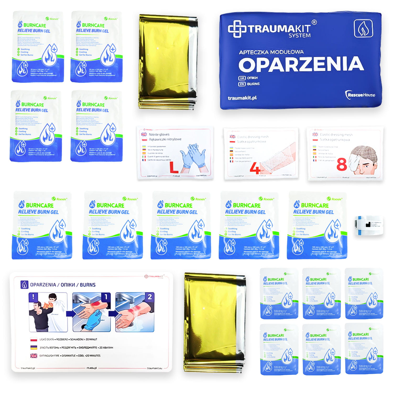 AedMax Trauma Kit O Modular First Aid Kit - Burnings