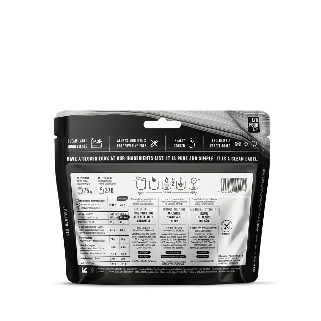 LYOFOOD 14-day Freeze-dried Food Package - vegetarian