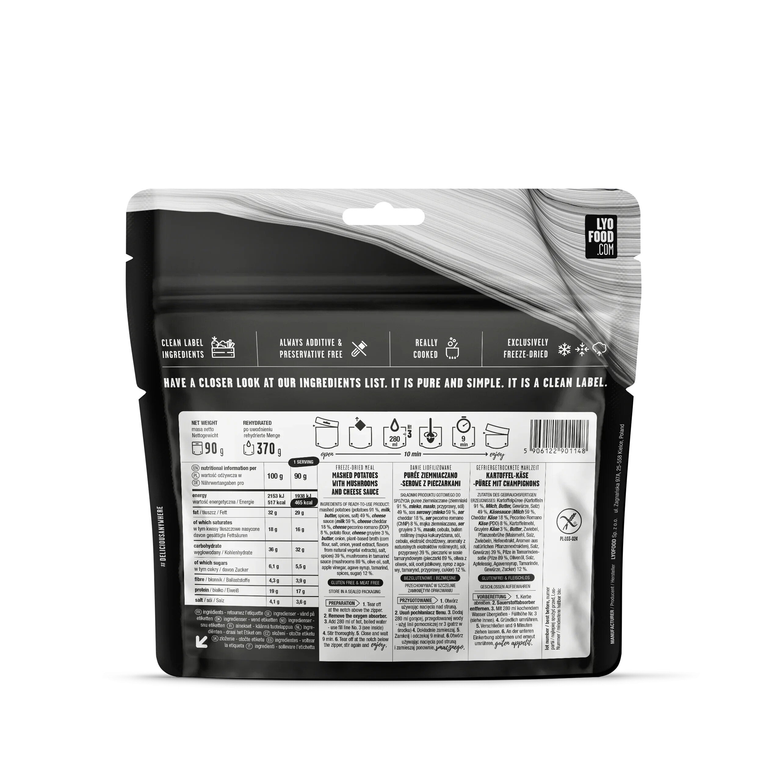 LYOFOOD 14-day Freeze-dried Food Package - vegetarian