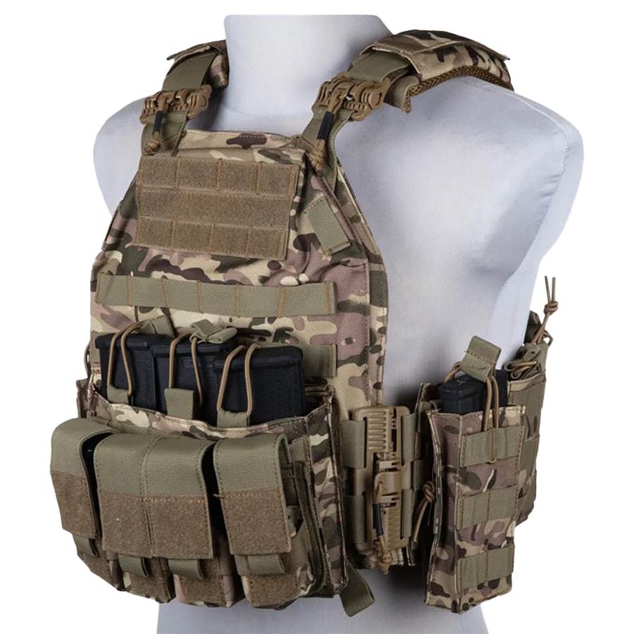 GFC Plate Carrier Tactical Vest - Arid MC Camo