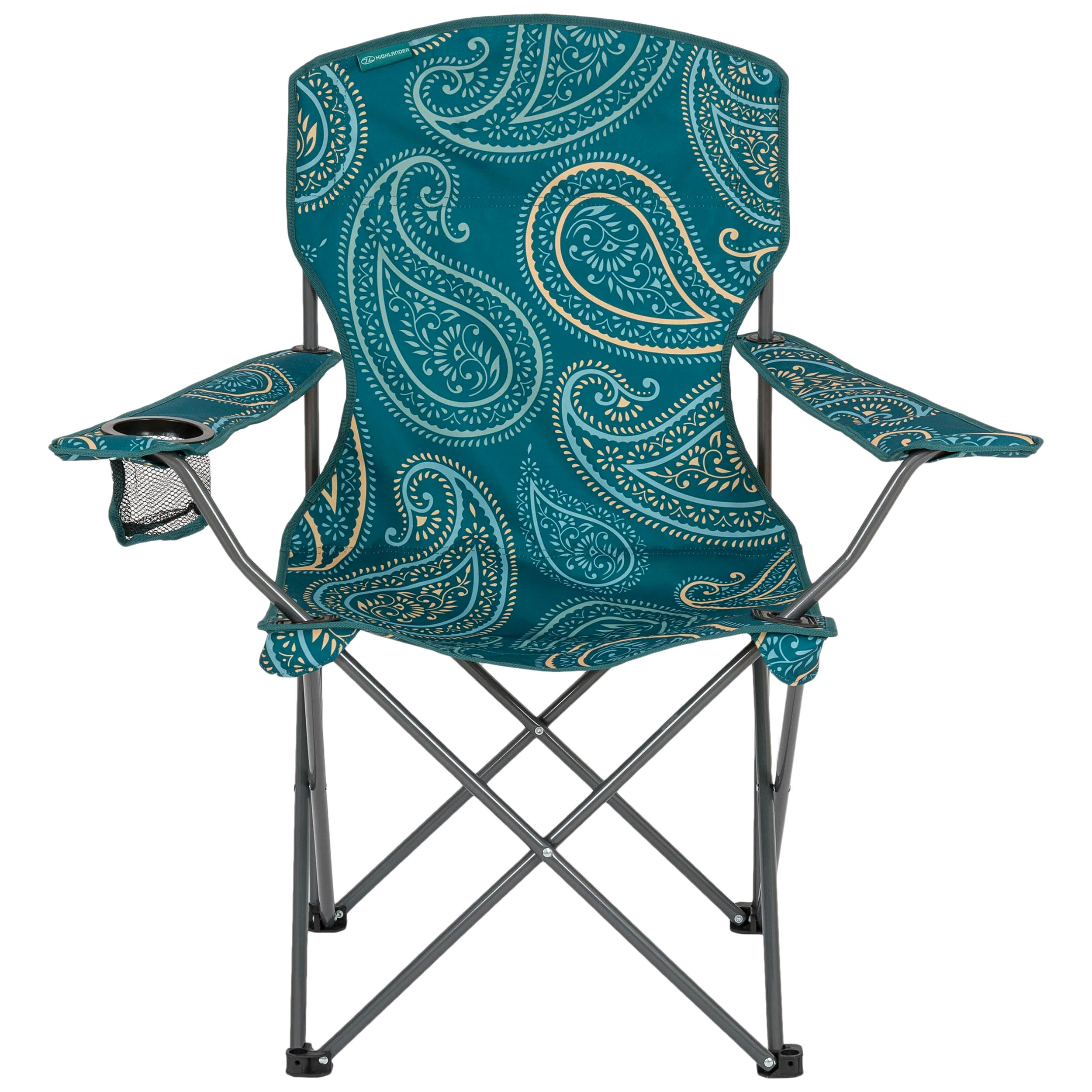 Highlander Outdoor Stirling Travel Chair - Paisley Print Teal