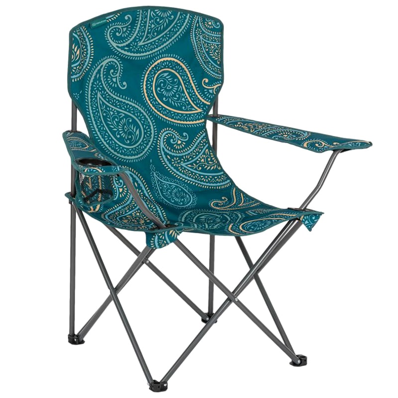 Highlander Outdoor Stirling Travel Chair - Paisley Print Teal