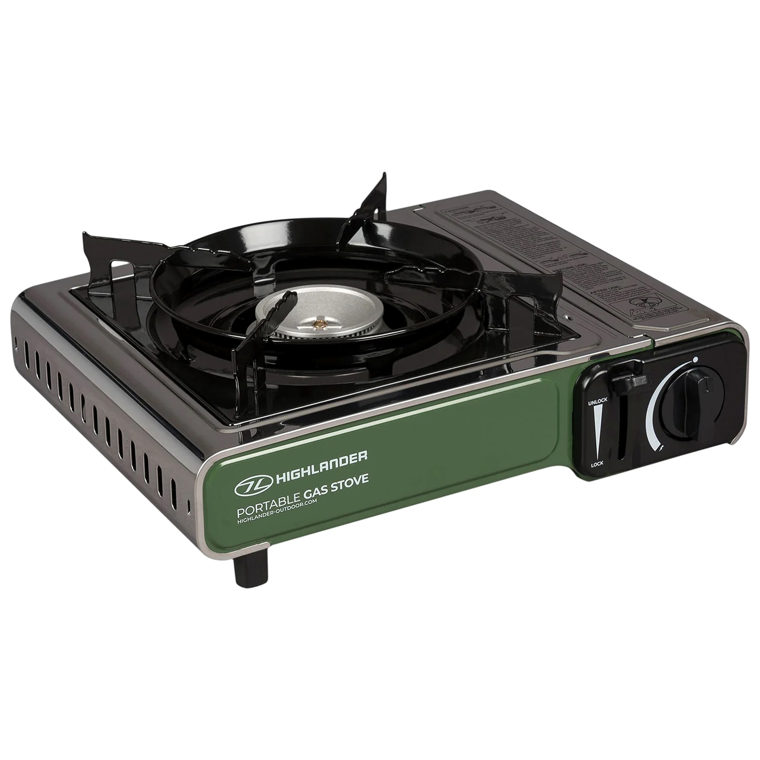 Highlander Outdoor Portable Gas Stove - Green