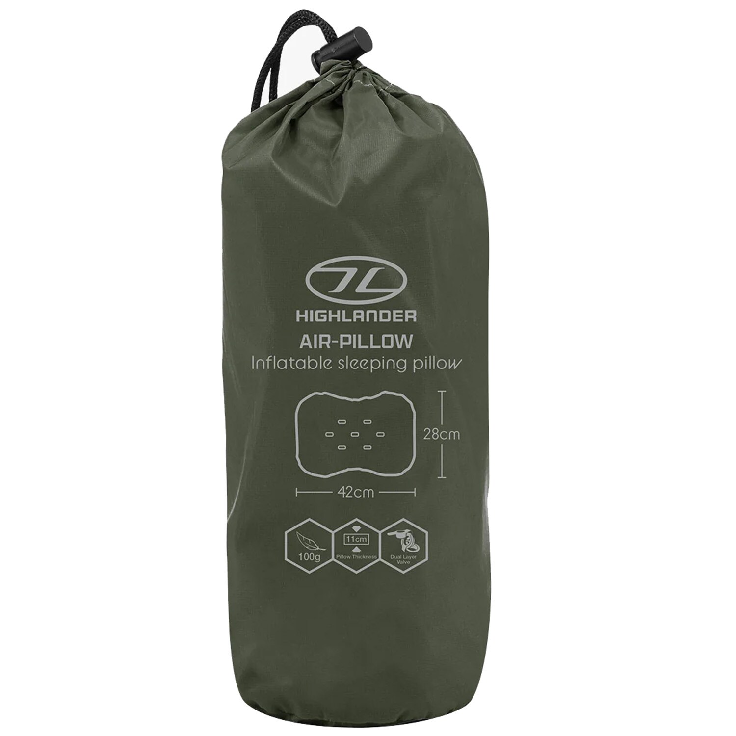 Highlander Outdoor Inflatable Pillow - Olive