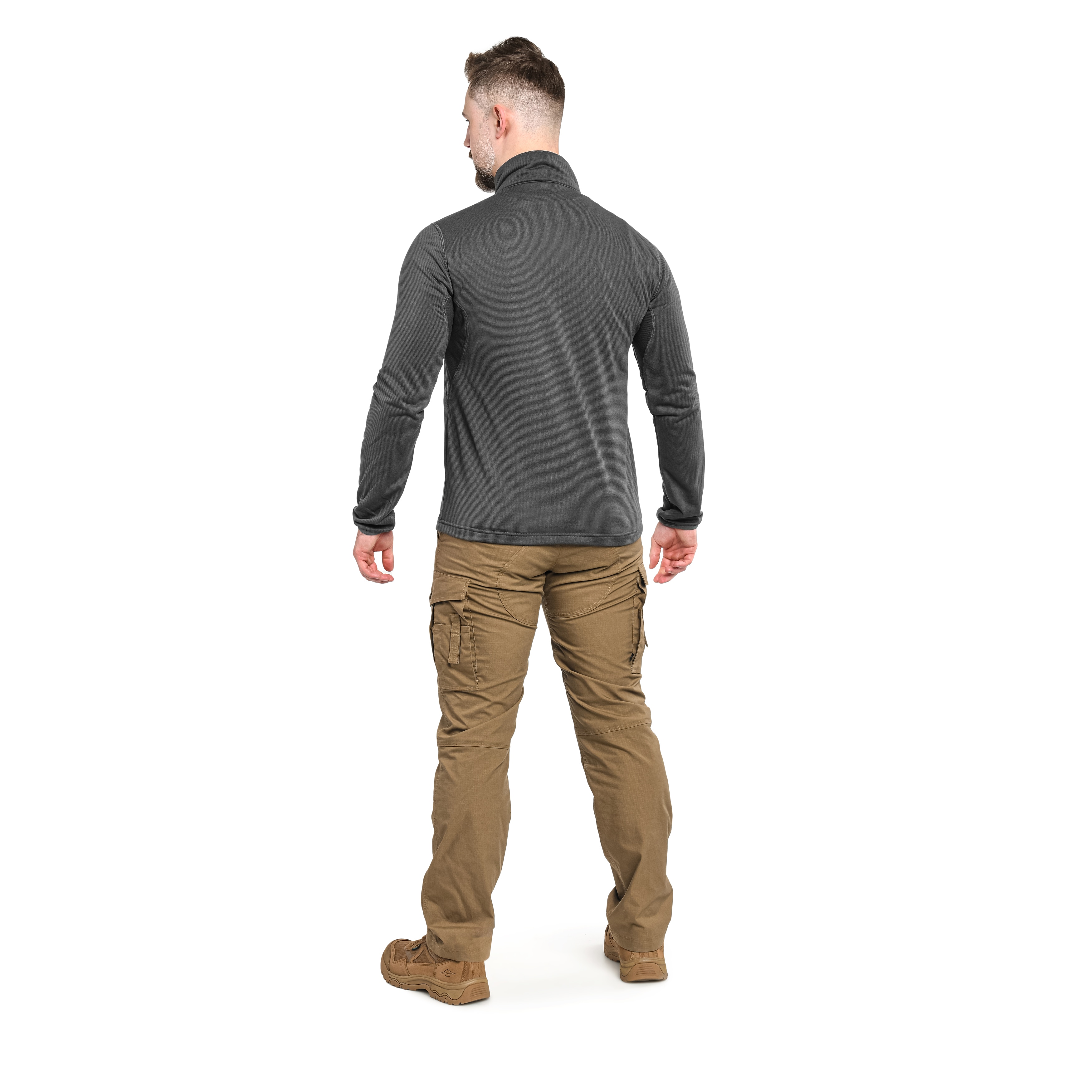 Highlander Outdoor Hirta Grid Fleece - Dark Grey