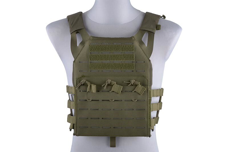 Jump Laser-Cut Tactical Vest - Olive Green