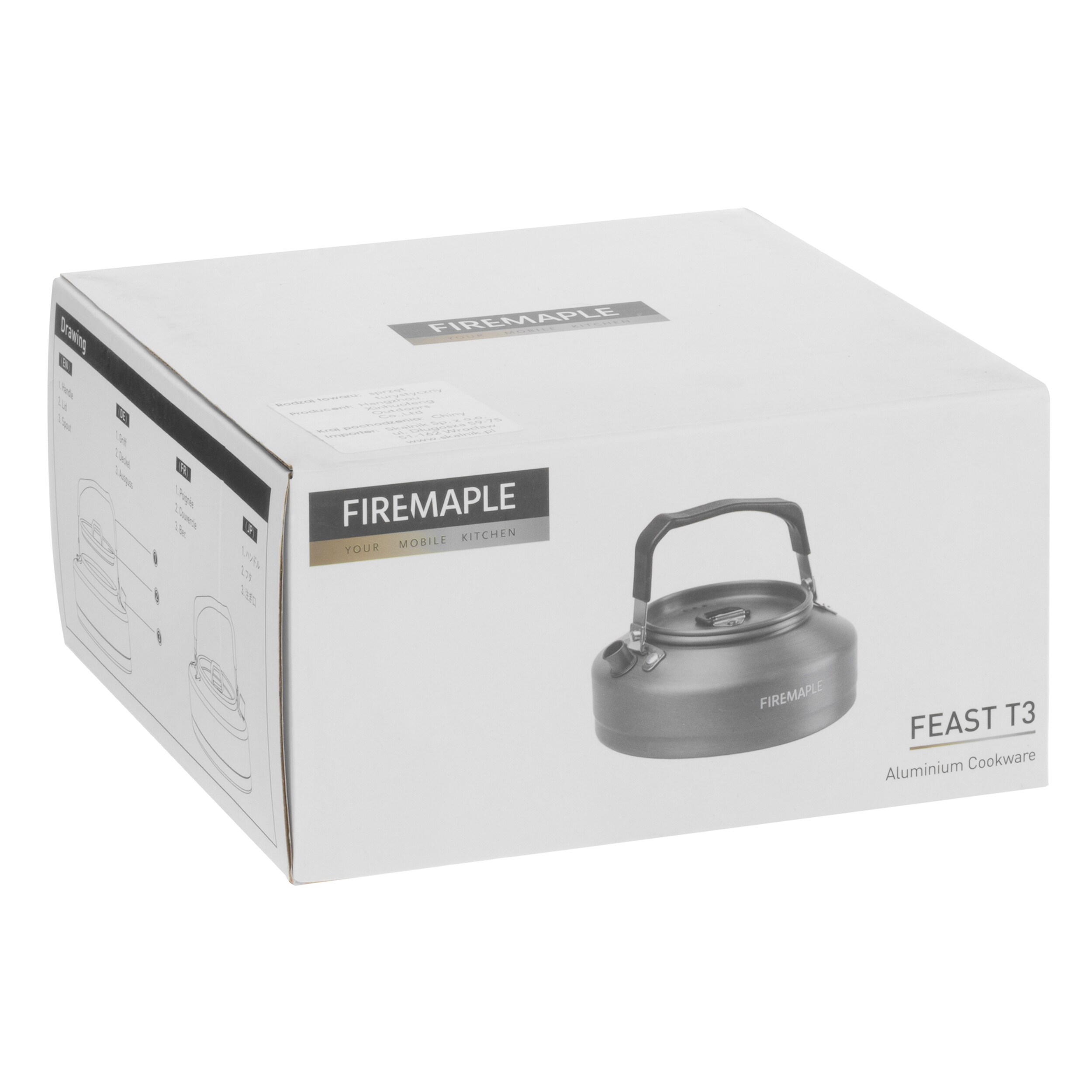 Fire Maple Feast T3 Travel Kettle 800 ml - Black