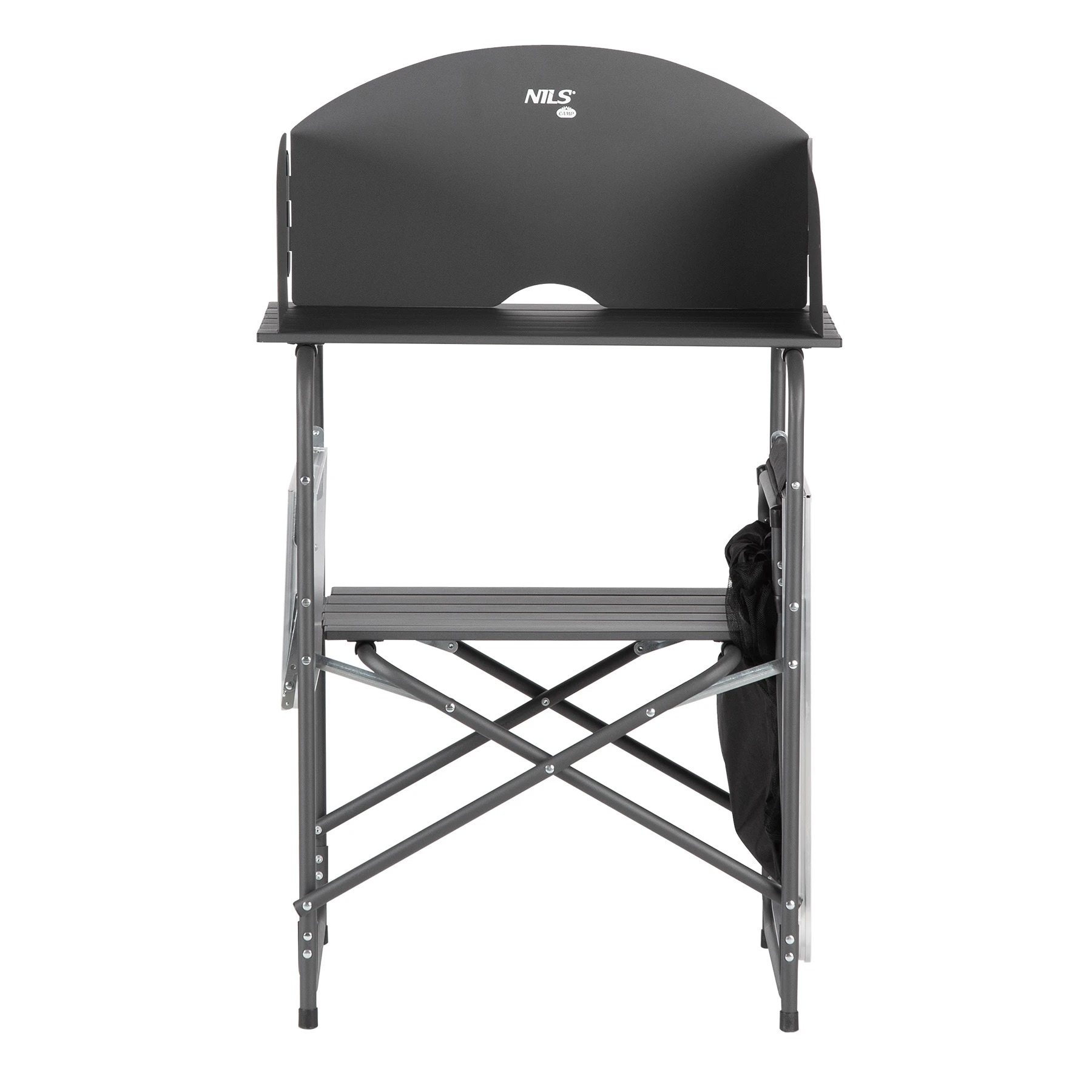 Nils Camp NC3041 Camping Cupboard with Wind Shelter - Black