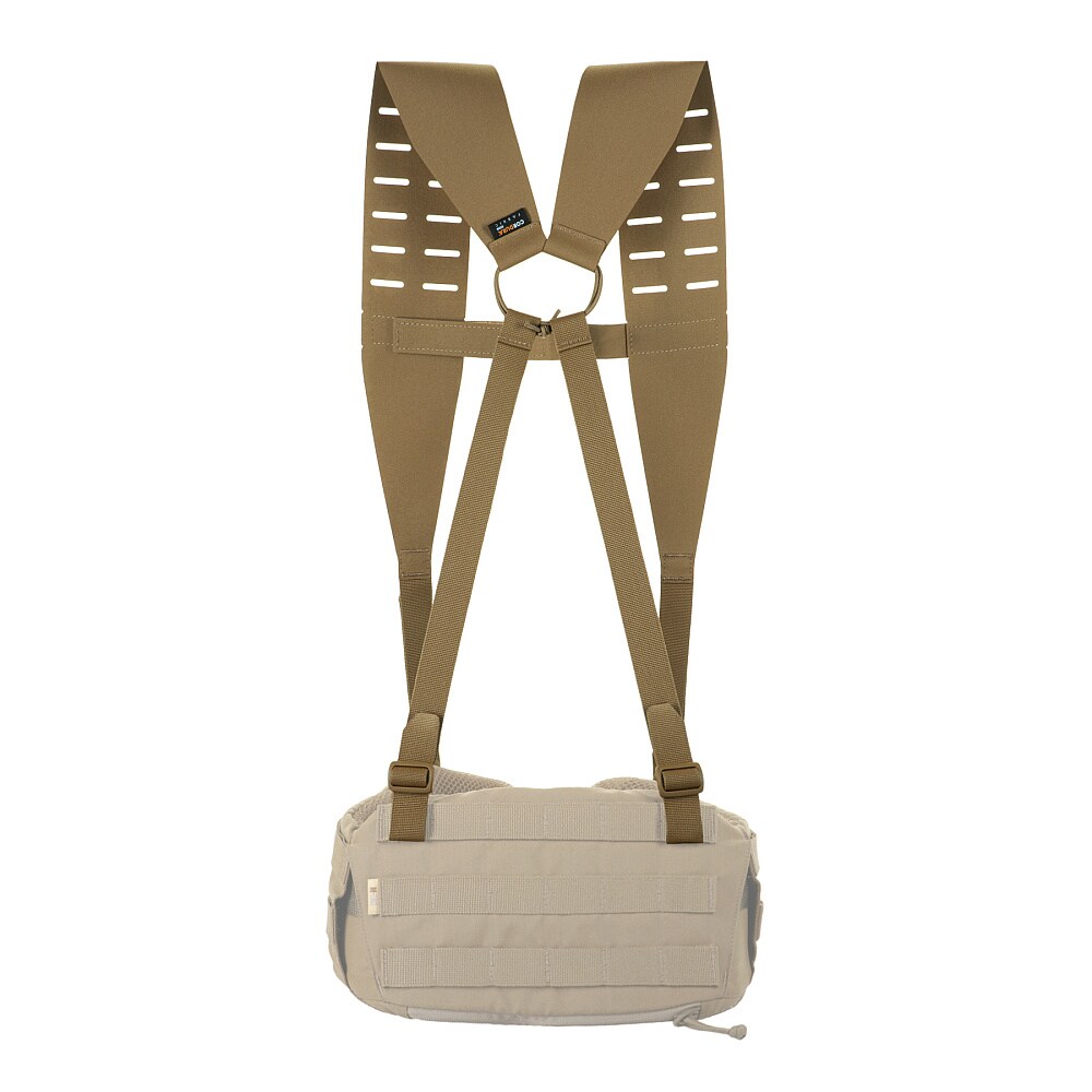 M-Tac Laser Cut Long Tactical Belt Suspenders - Coyote