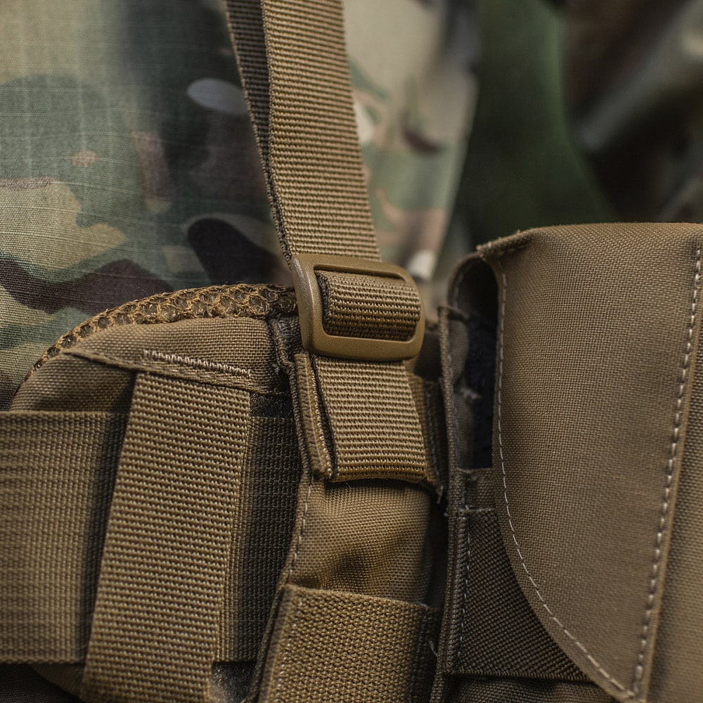 M-Tac Laser Cut Long Tactical Belt Suspenders - Coyote