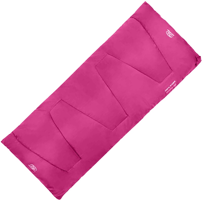 Highlander Outdoor Sleepline Envelope 250 Sleeping Bag - Pink