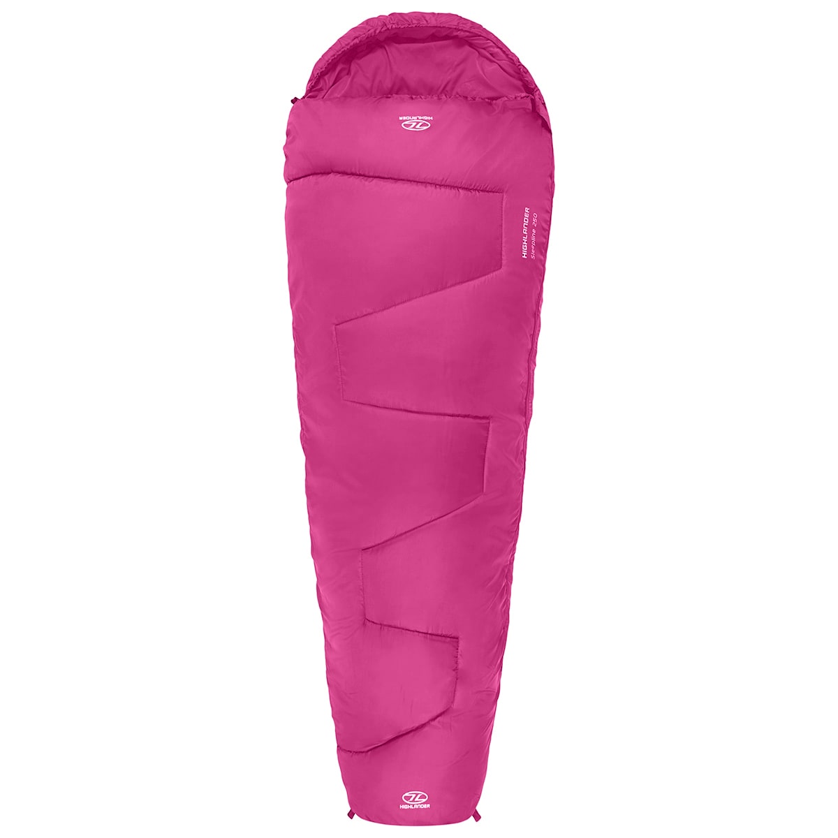 Highlander Outdoor Sleepline Mummy 250 Sleeping Bag - Pink