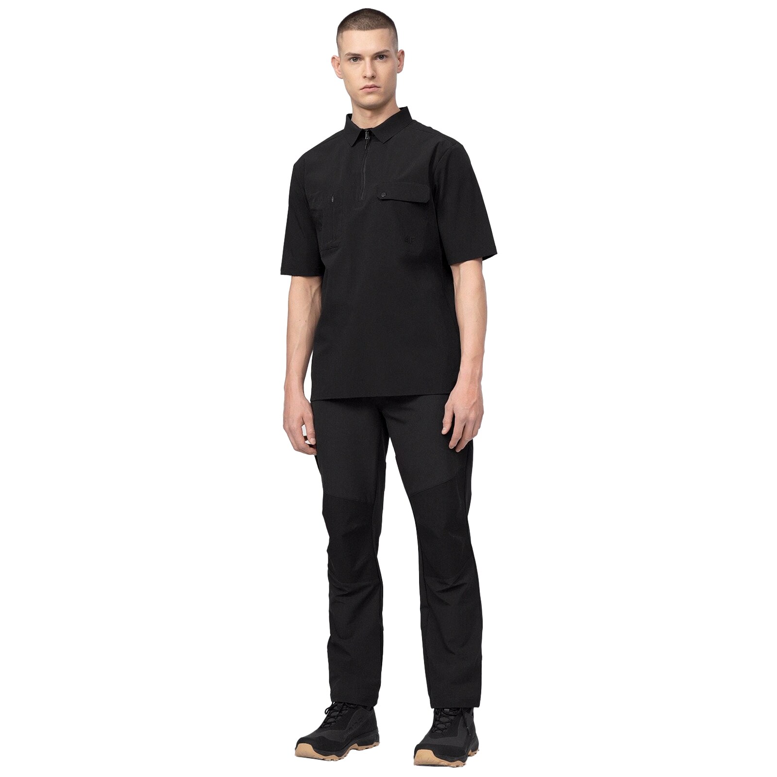 4F KDM060 Short Sleeve Trekking Shirt - Deep Black