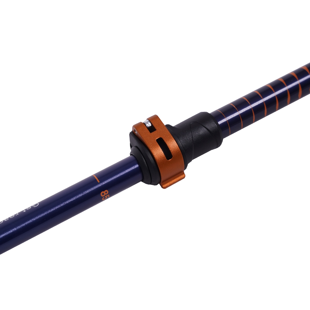 Alpinus Monte Rosa Trekking Poles - Navy Blue-Gold