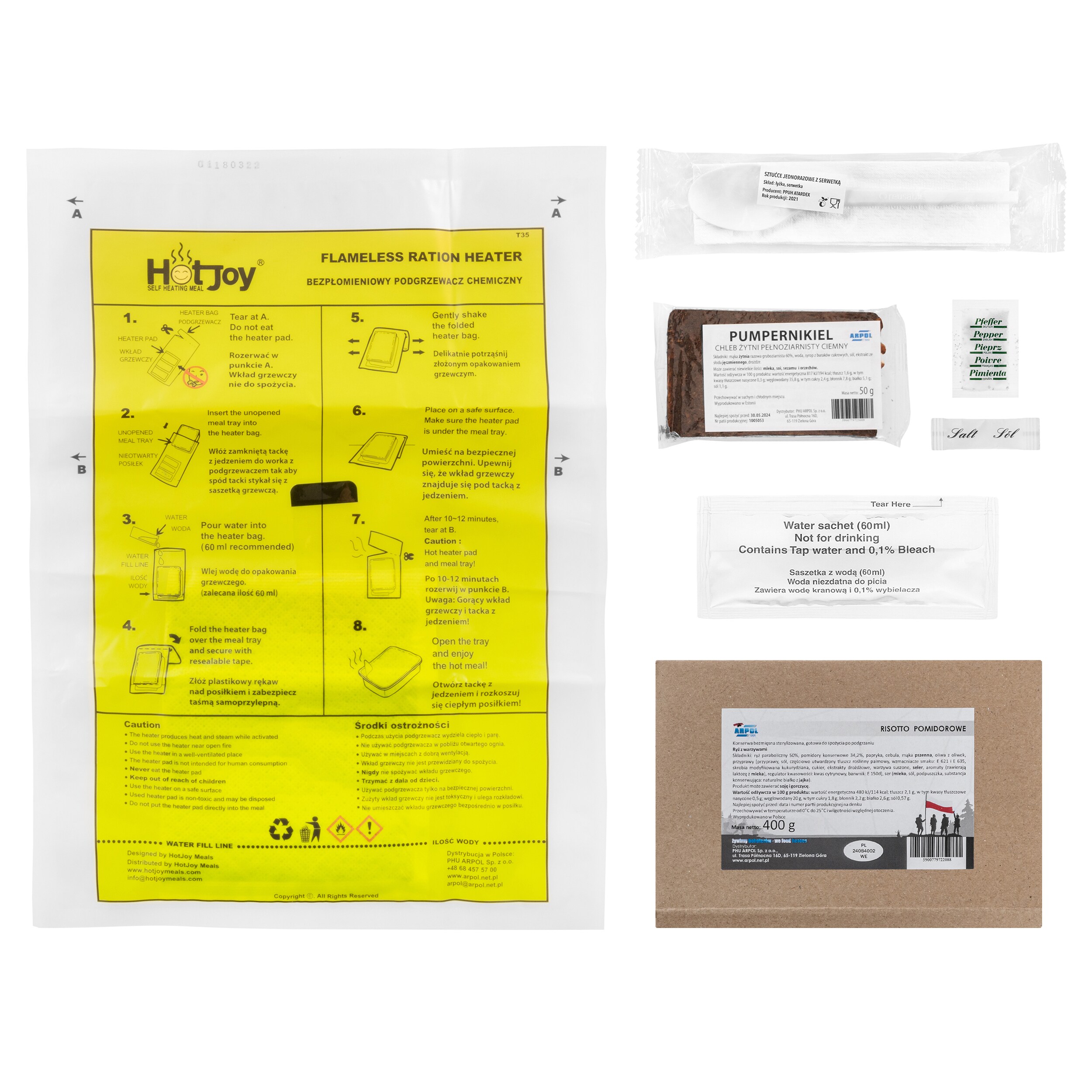 Arpol Quick Meal no. 12 Food Ration - Vegetarian tomato risotto