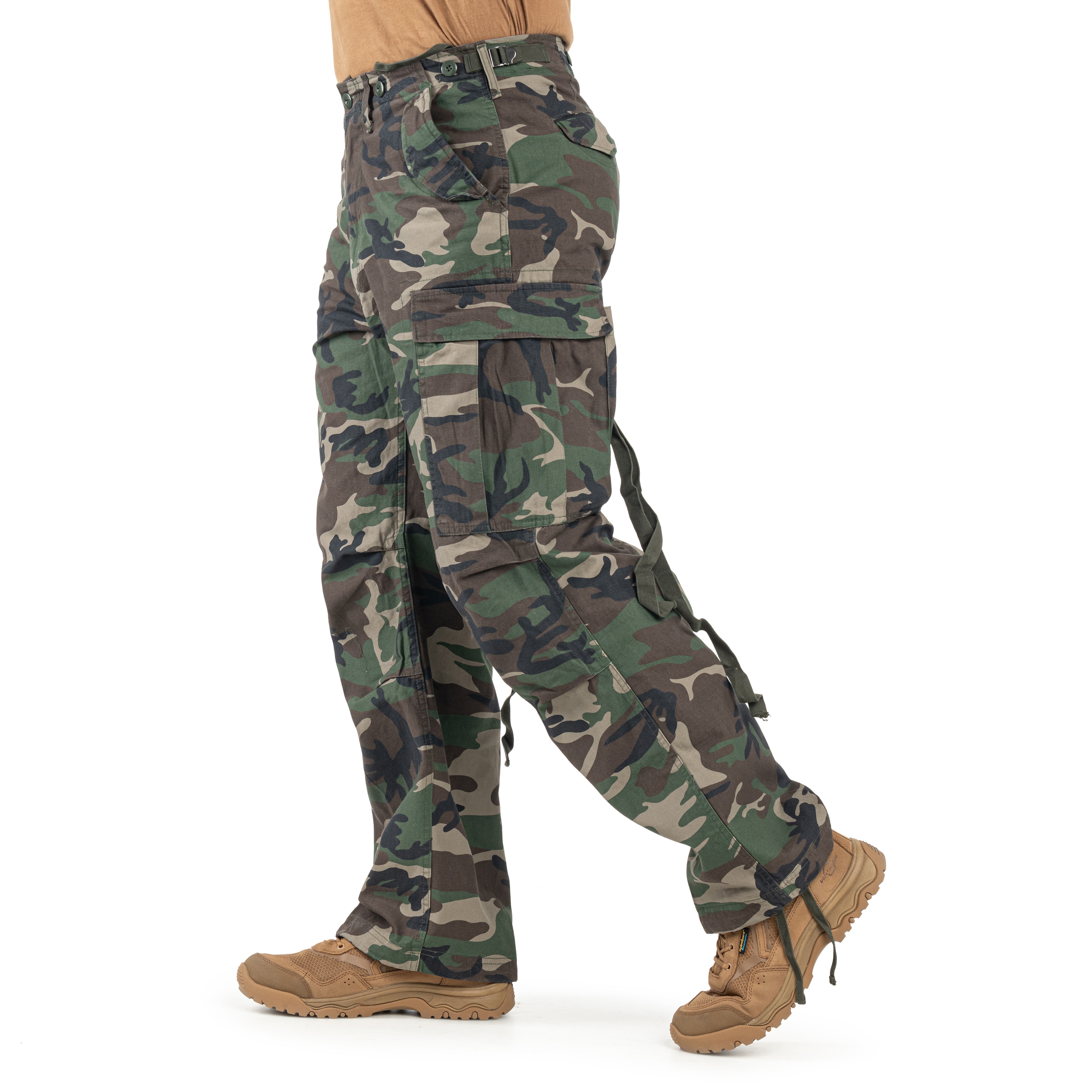 Brandit M65 Vintage Combat Pants - Woodland