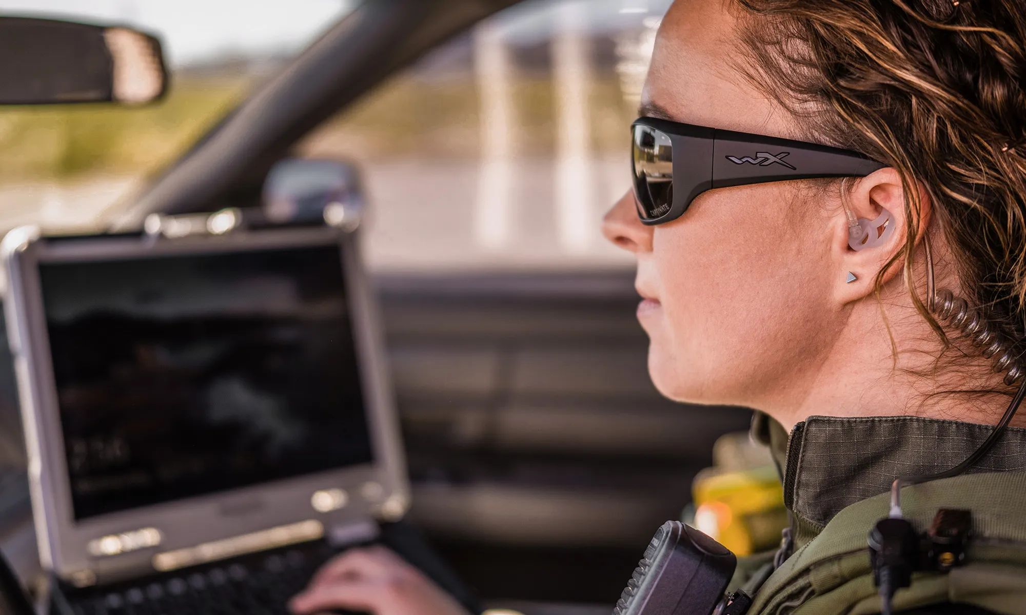 Wiley X Omega Glasses - Captivate Polarized Grey Tactical/Matte Black