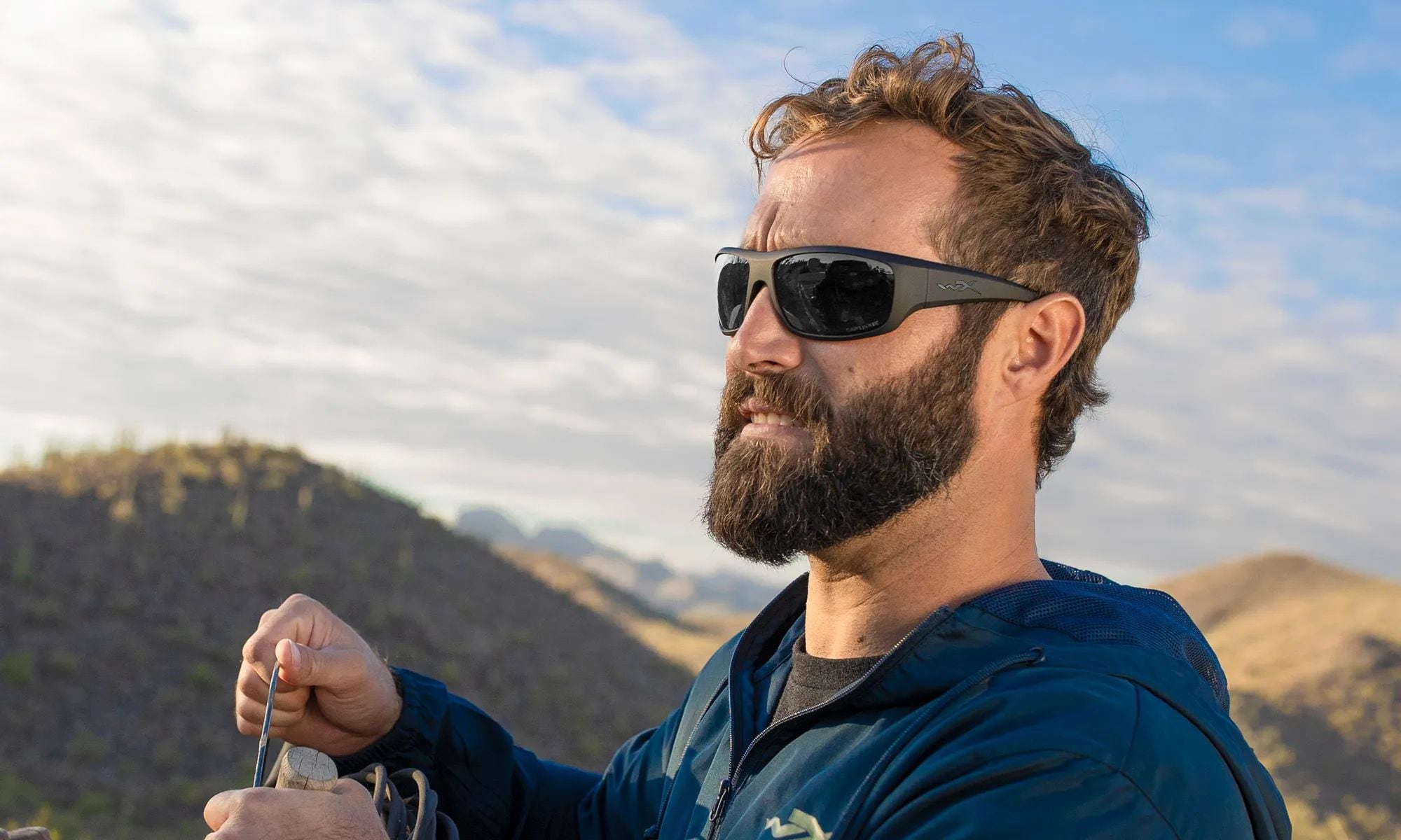 Wiley X Omega Glasses - Captivate Polarized Grey Tactical/Matte Black