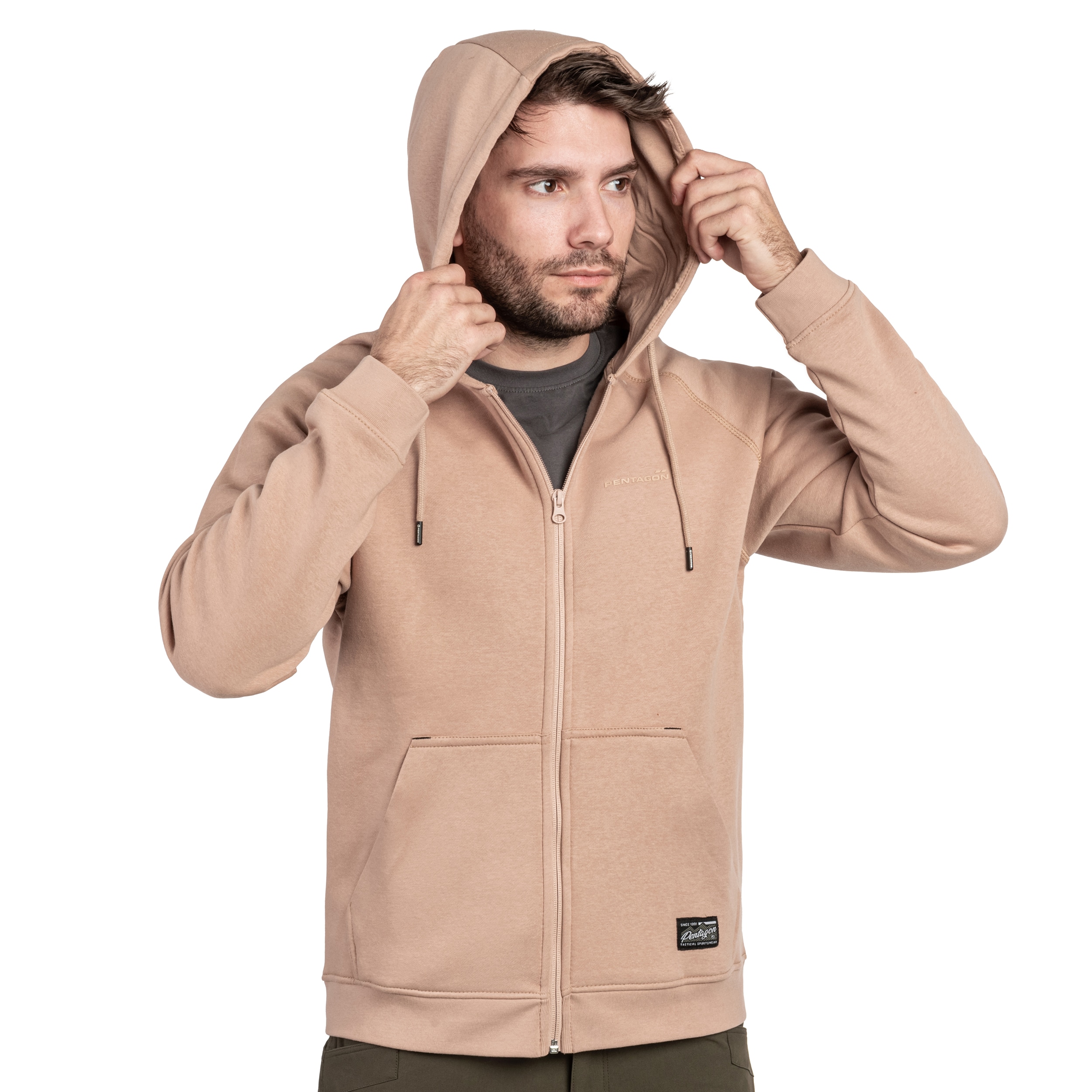Pentagon Phaeton Zip Hoodie - Tan Brown