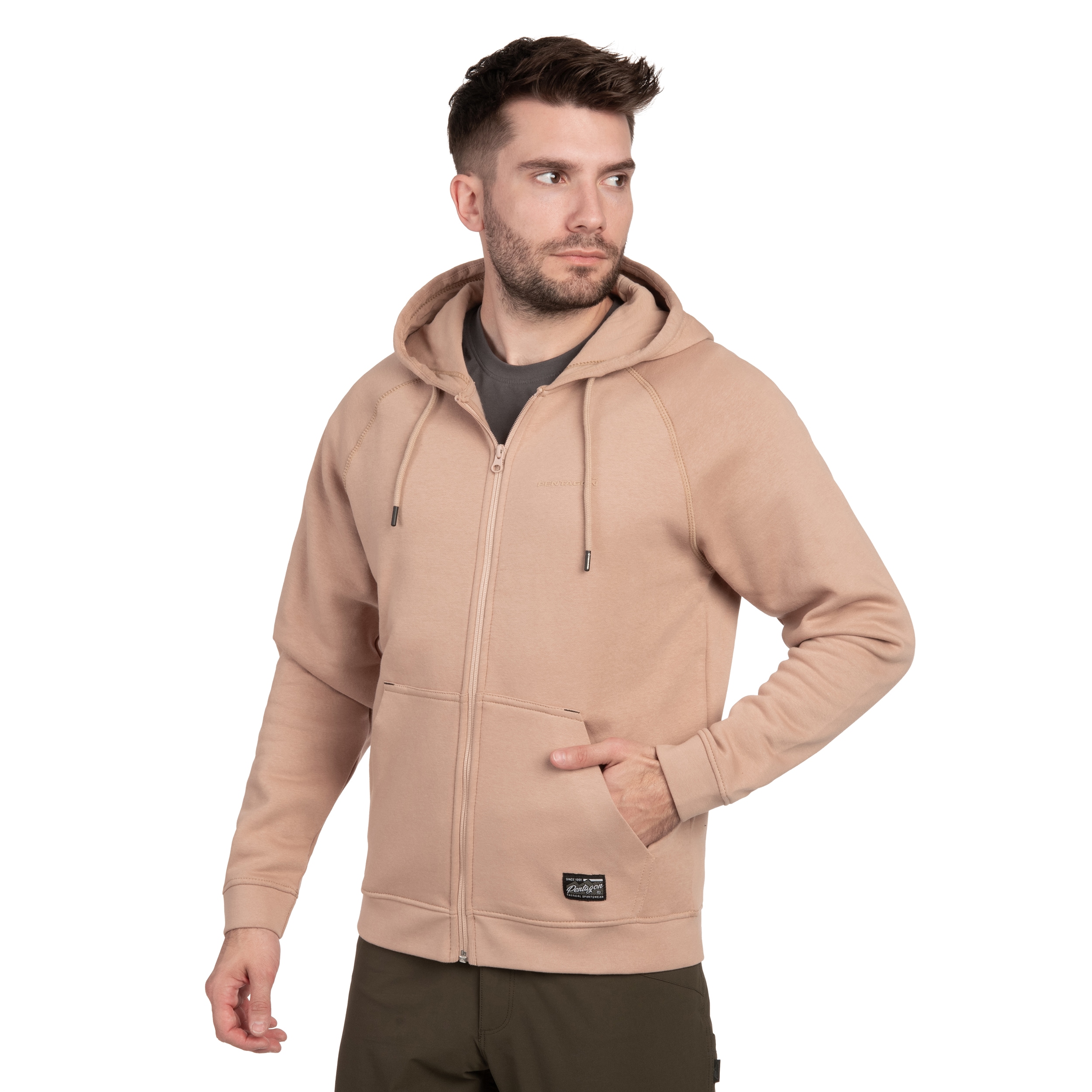 Pentagon Phaeton Zip Hoodie - Tan Brown