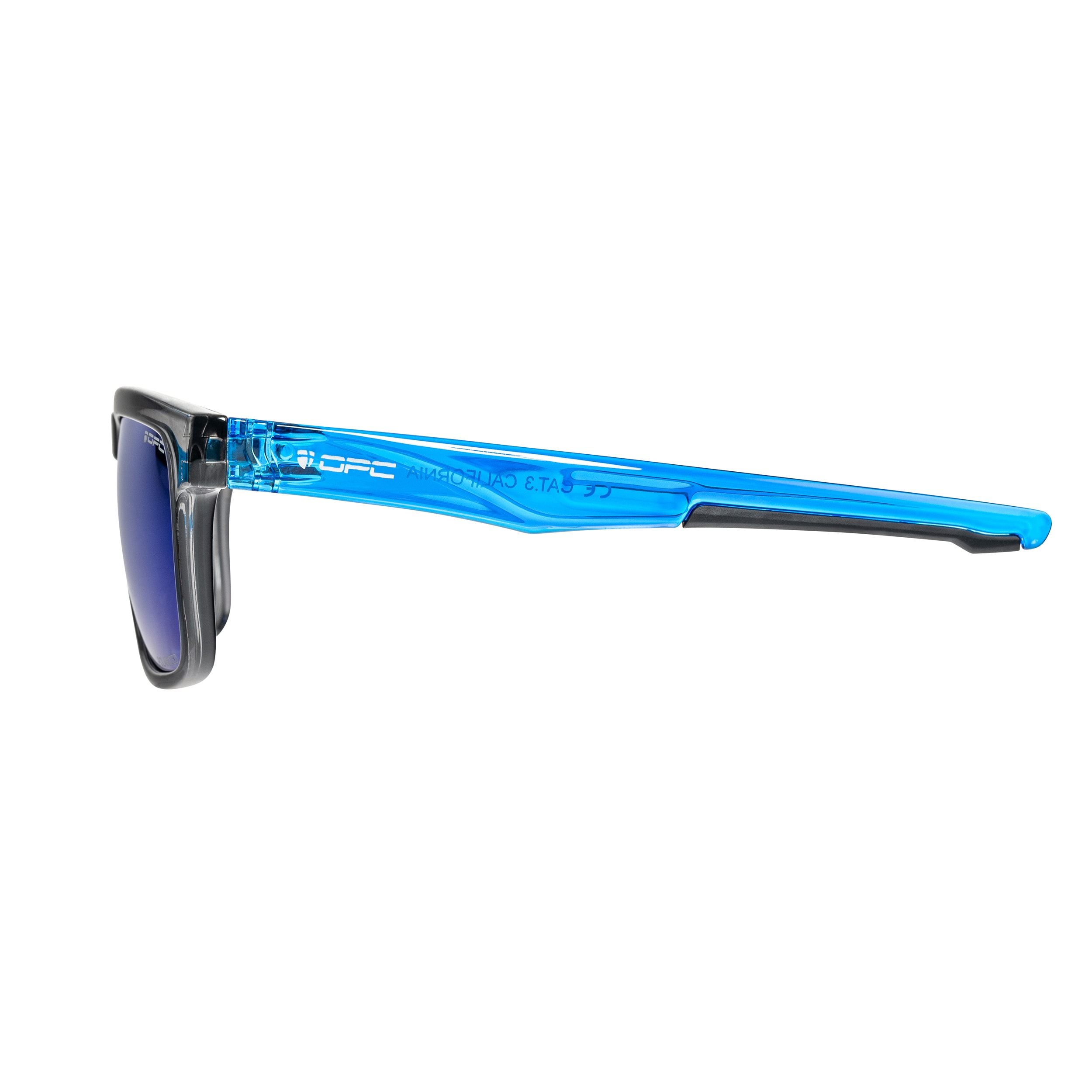 OPC Lifestyle California sunglasses - Black Matt Blue Revo Polarised