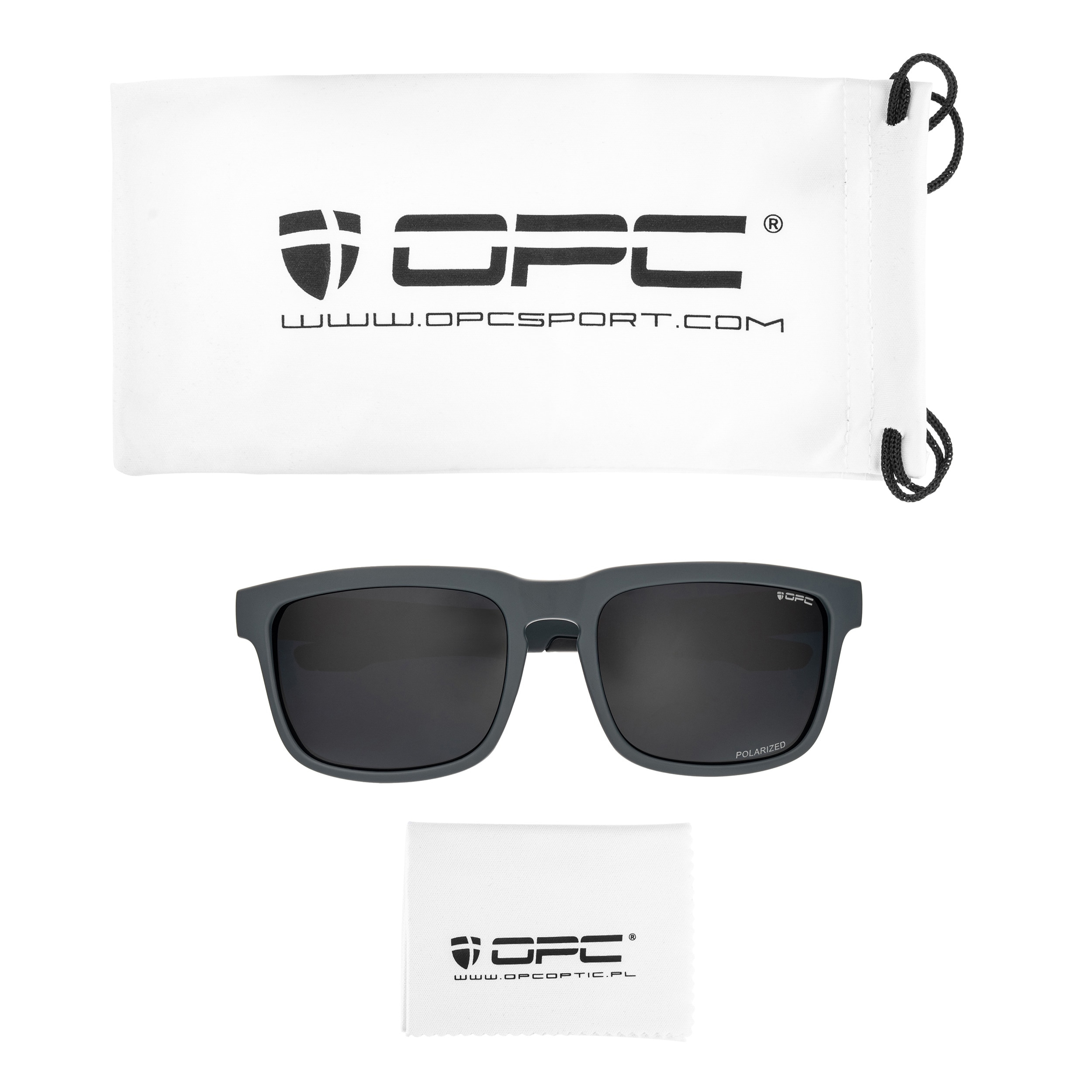 OPC Lifestyle California sunglasses - Matt Graphite Green Polarised