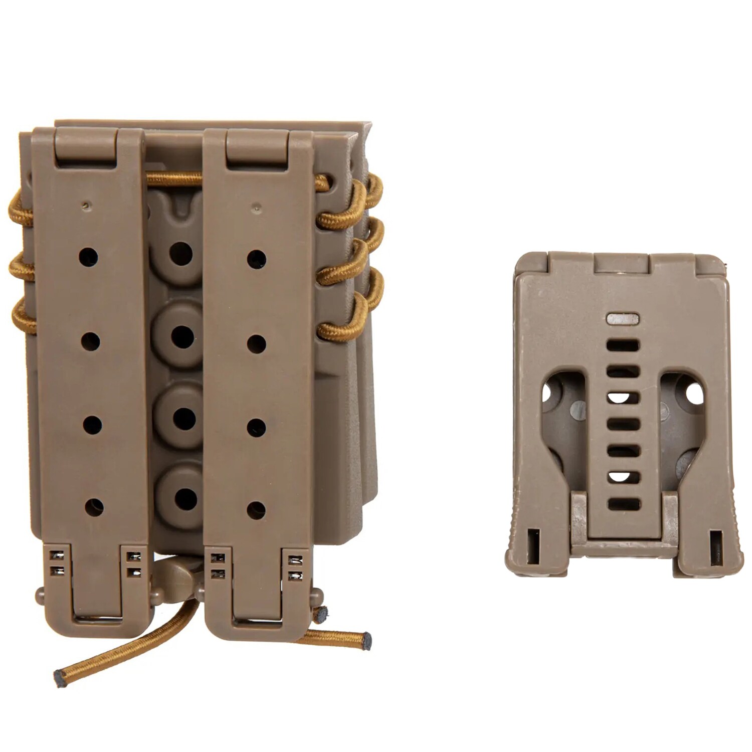 Wosport Urban Assault Quick Pull Double Magazine Pouch - Tan