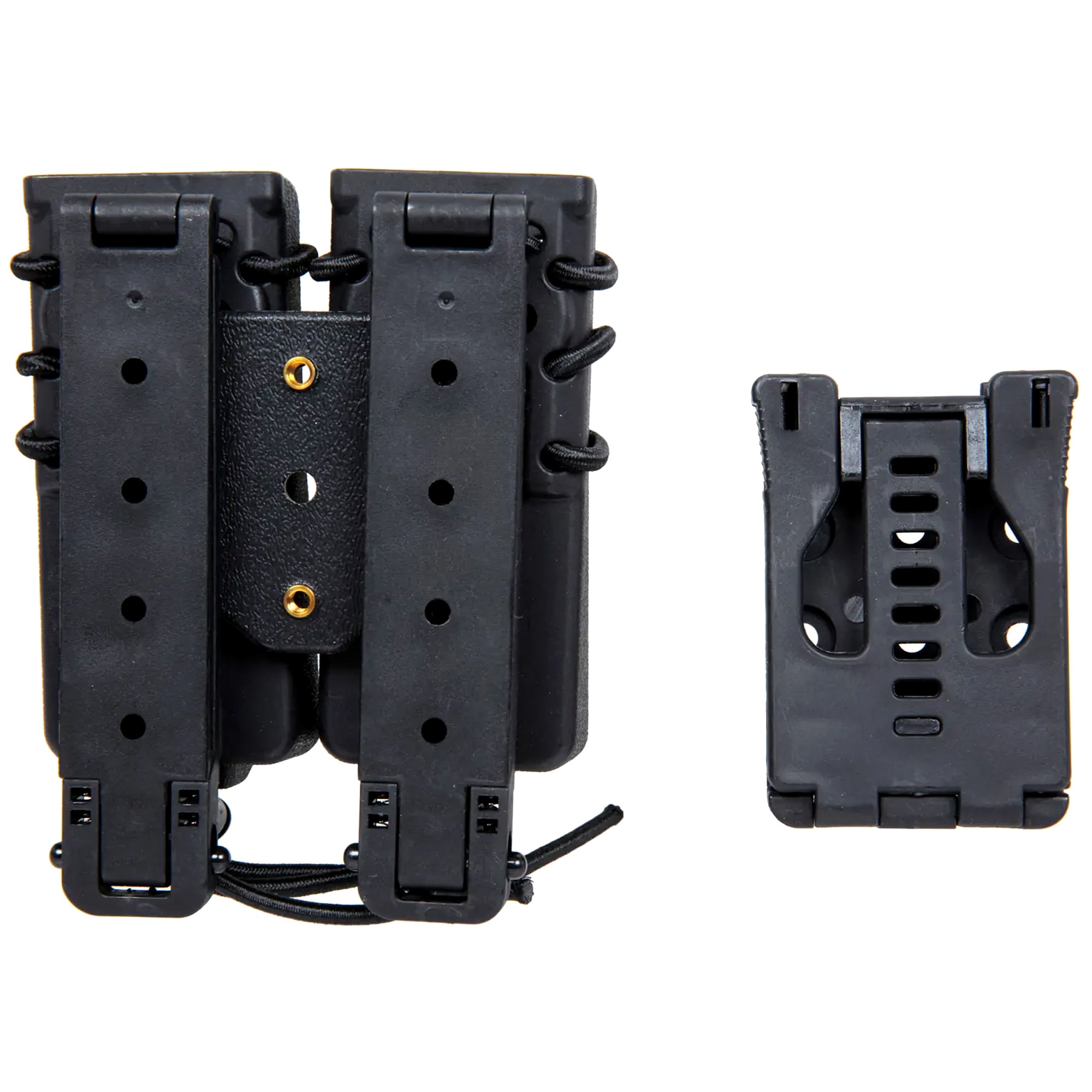 Wosport Urban Assault Long Quick Pull double magazine pouch for 9 mm magazines - Black