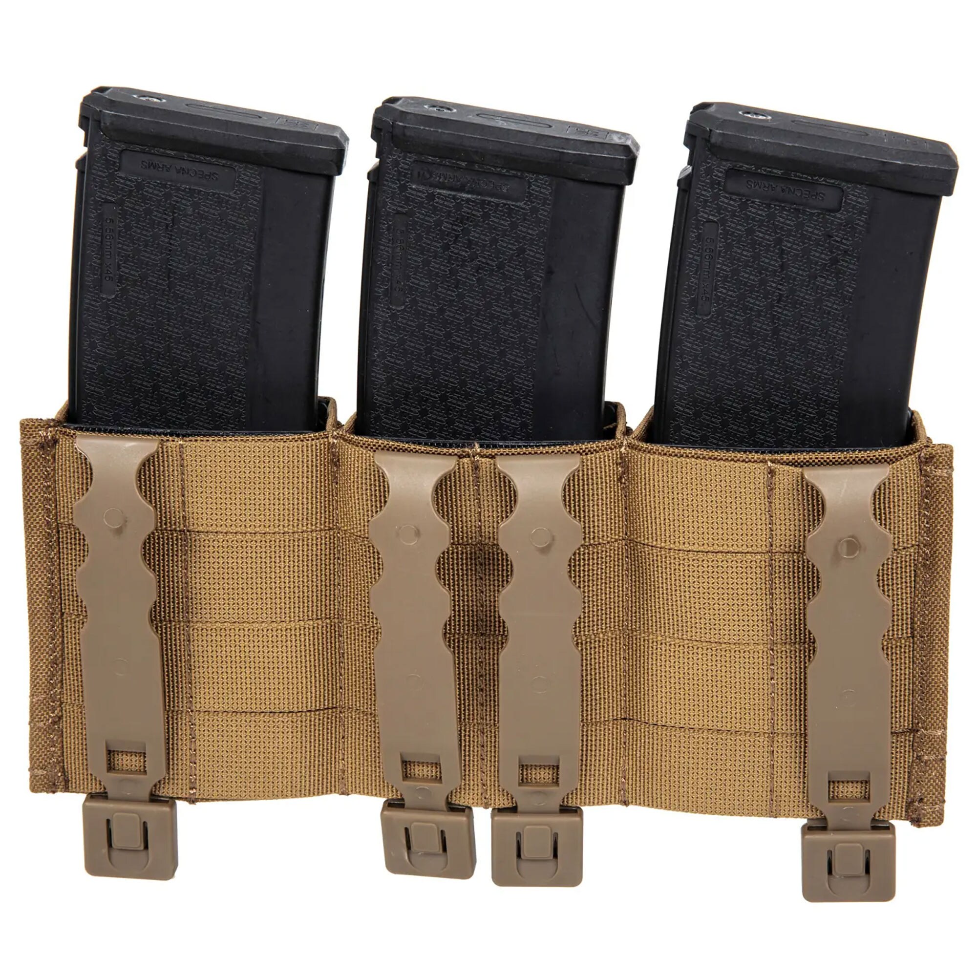Wosport Triple open pouch for 7.62 mm magazines - Coyote Brown