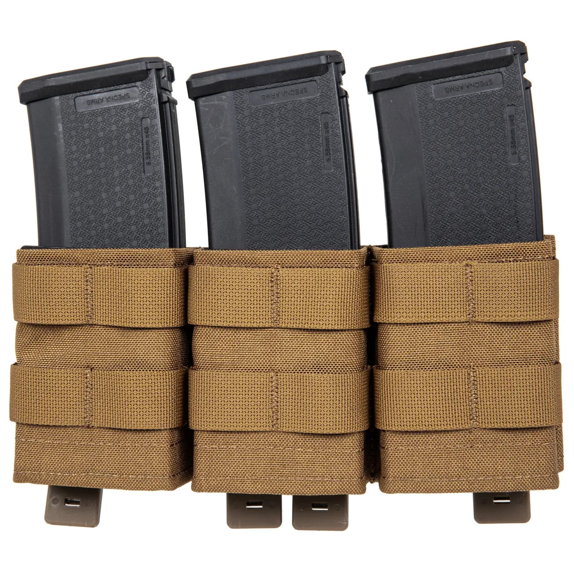 Wosport Triple open pouch for 7.62 mm magazines - Coyote Brown