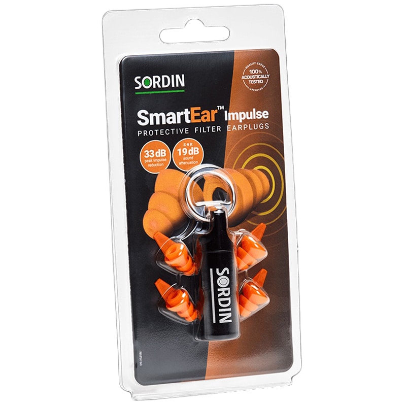 Sordin SmartEar Impulse Protective Earplugs - Orange