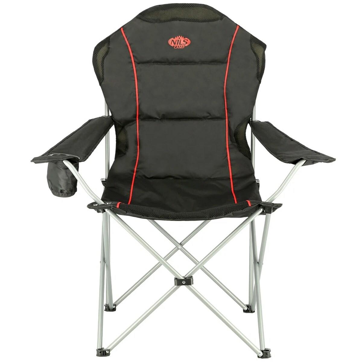 Nils Camp NC3080 Travel Chair - Black-Red