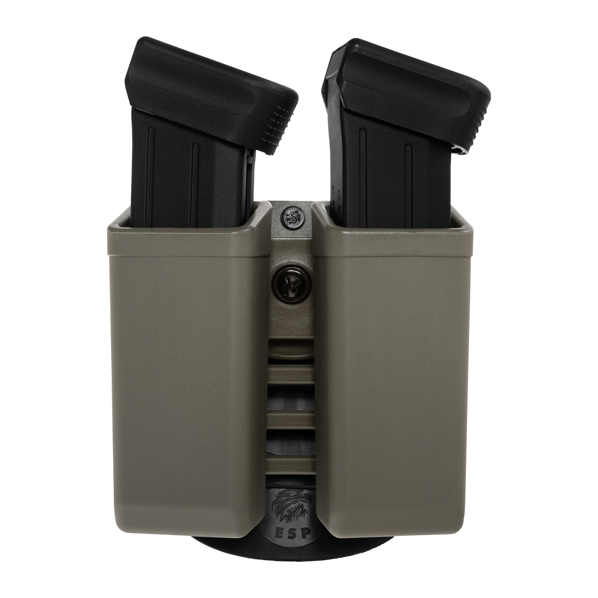 ESP Double swivel pouch with Paddle mount for 9 mm magazines - Olive Drab