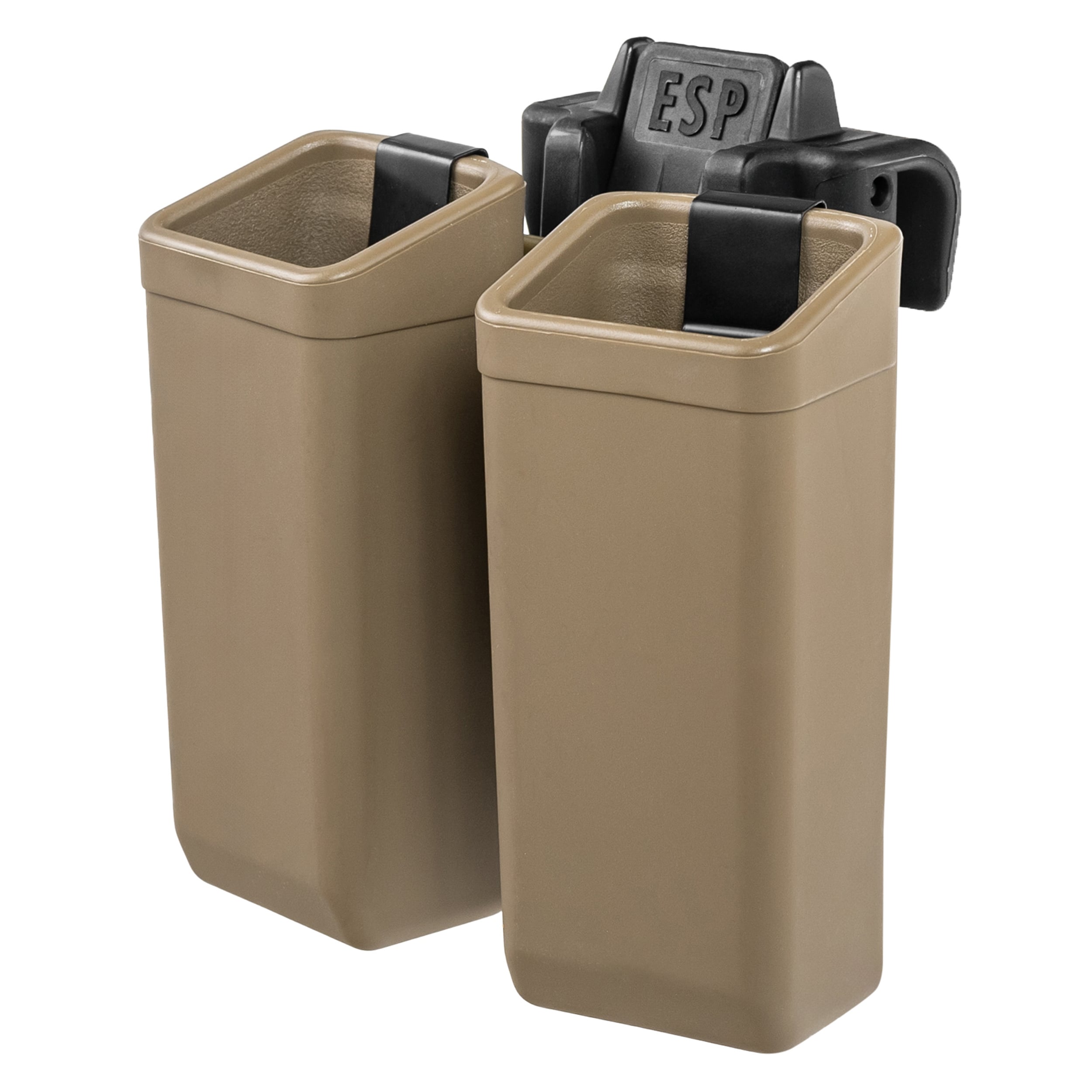 ESP Double swivel pouch with UBC-08 Clip mount for 9 mm magazines - Khaki