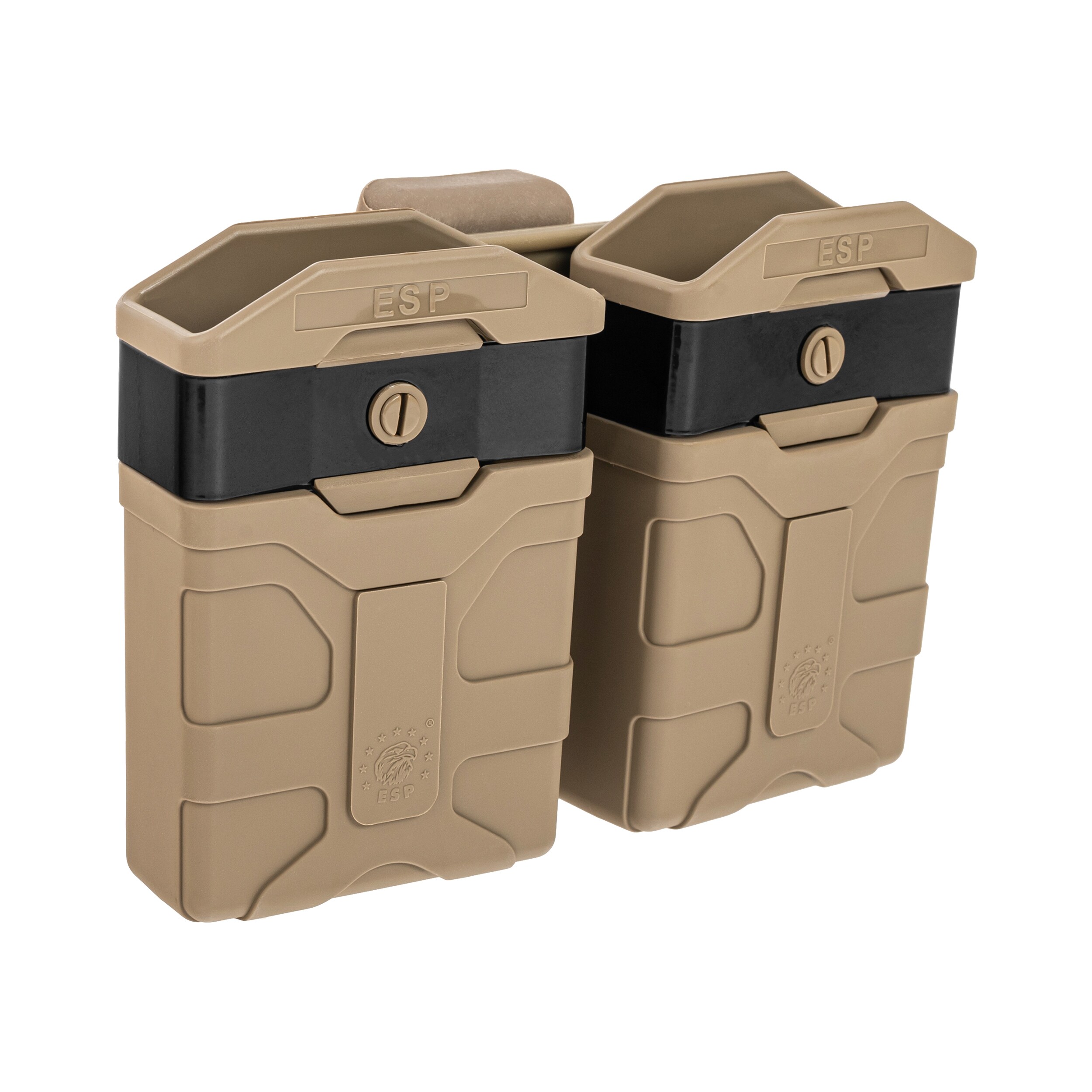 ESP Double swivel pouch with UBC-02 Clip magazine mount - Khaki
